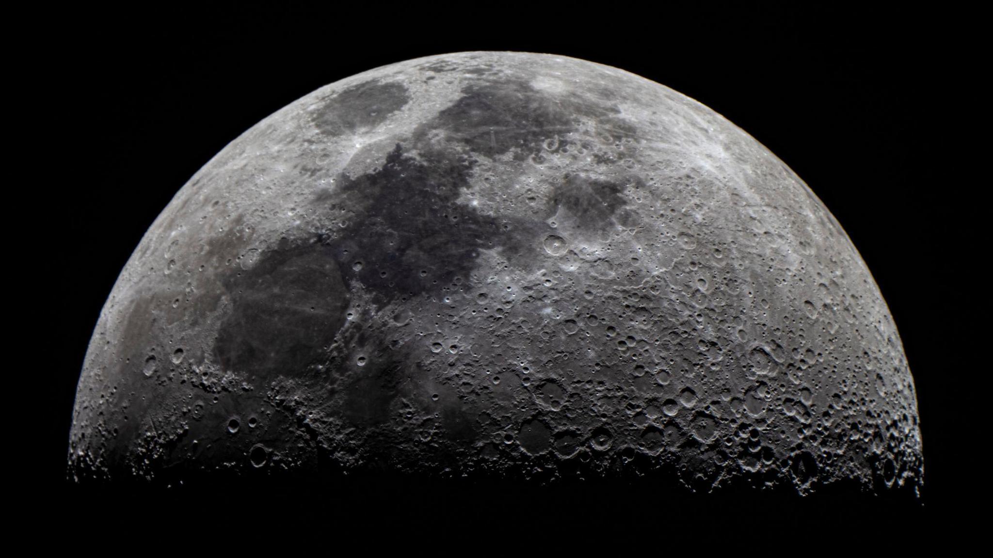 The surface of the Moon.
