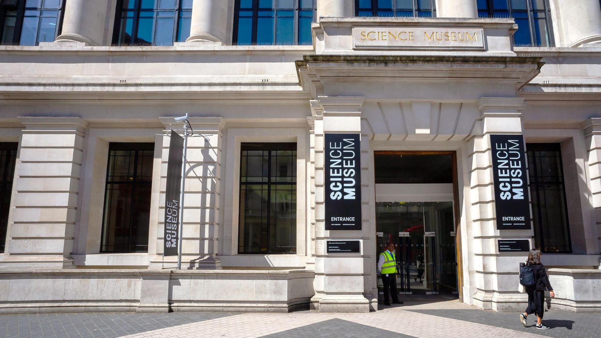 the front of the science museum in London.