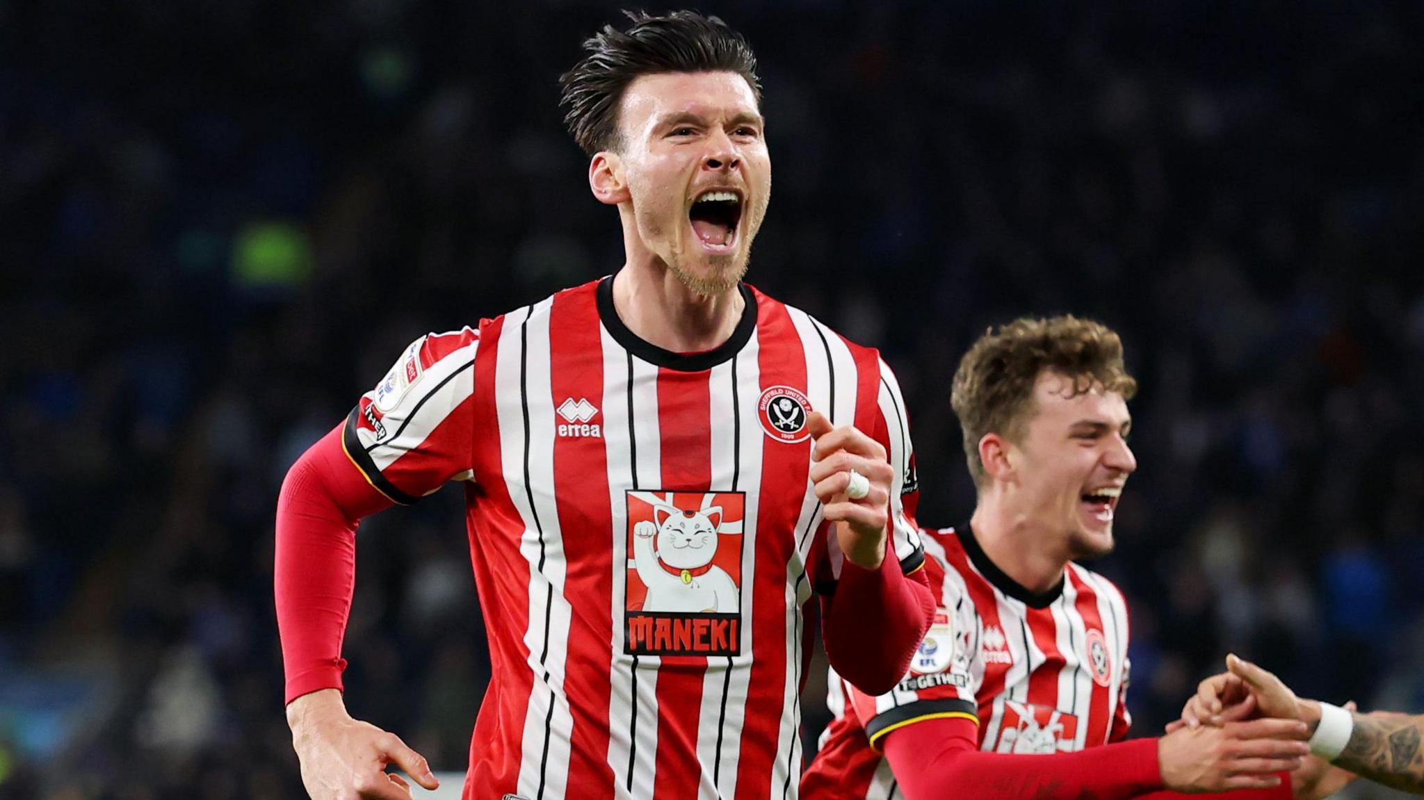 Kieffer Moore celebrates scoring