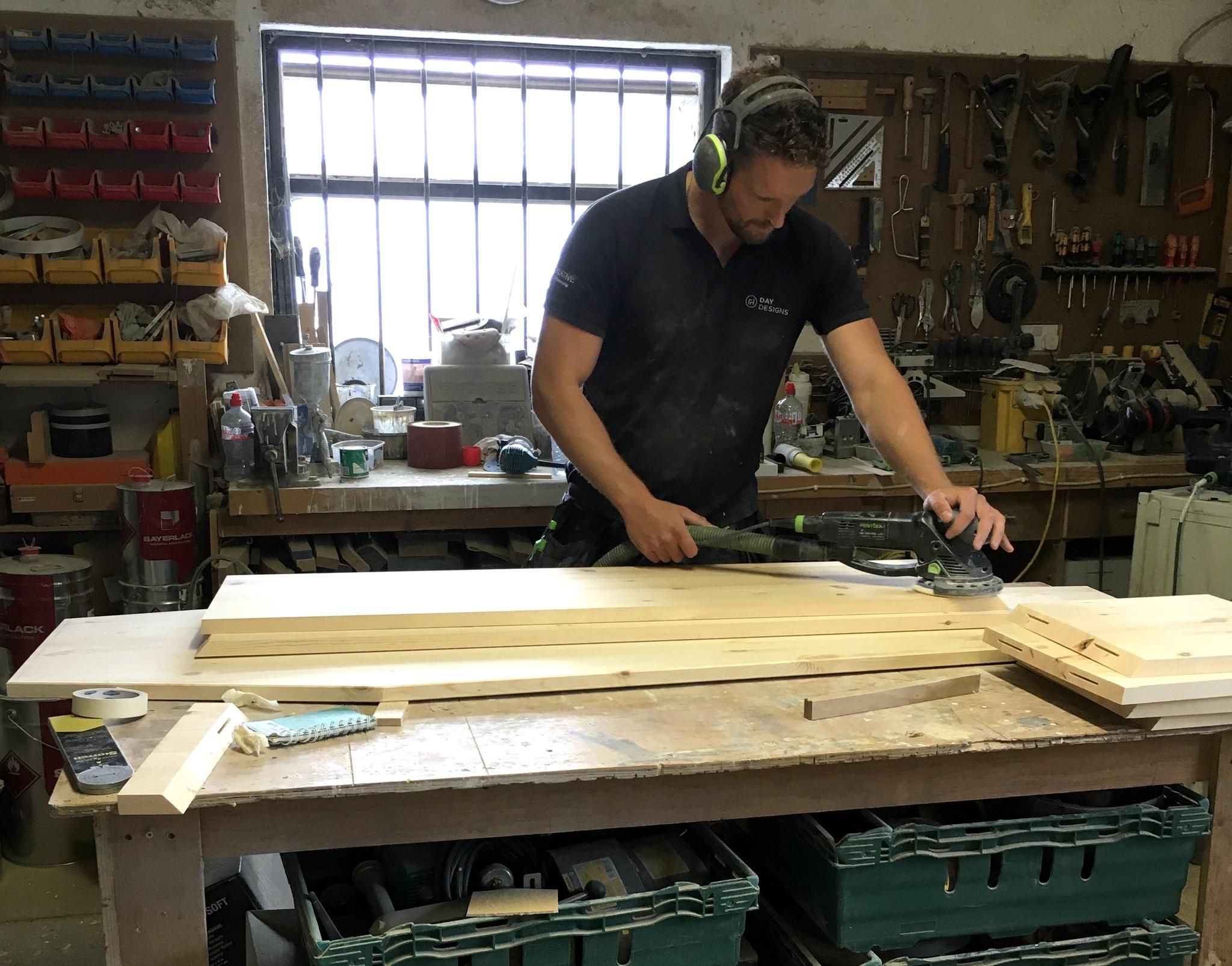 Christopher Day building coffin