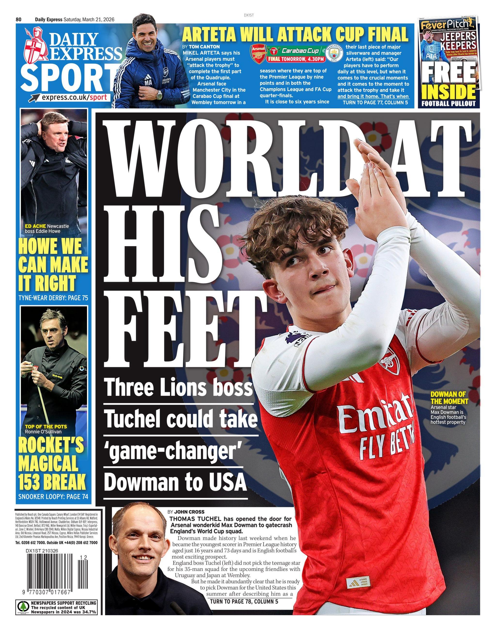 Daily Express back page