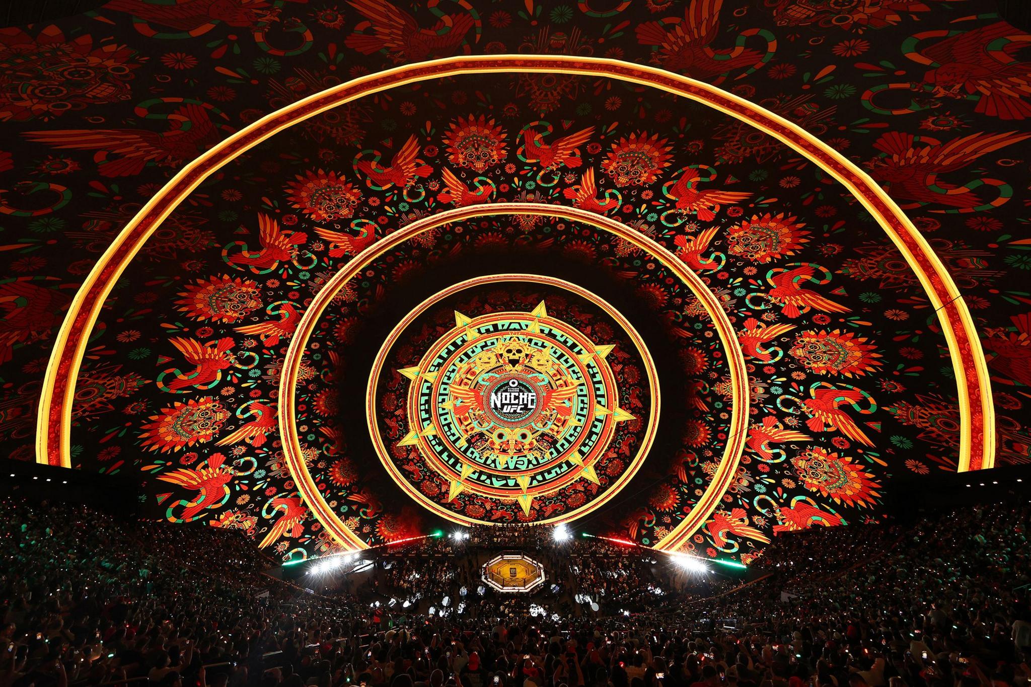 A general view of Sphere during a celebration of Mexican Independence Weekend between fights during UFC 306: Riyadh Season Noche on September 14, 2024 in Las Vegas, Nevada