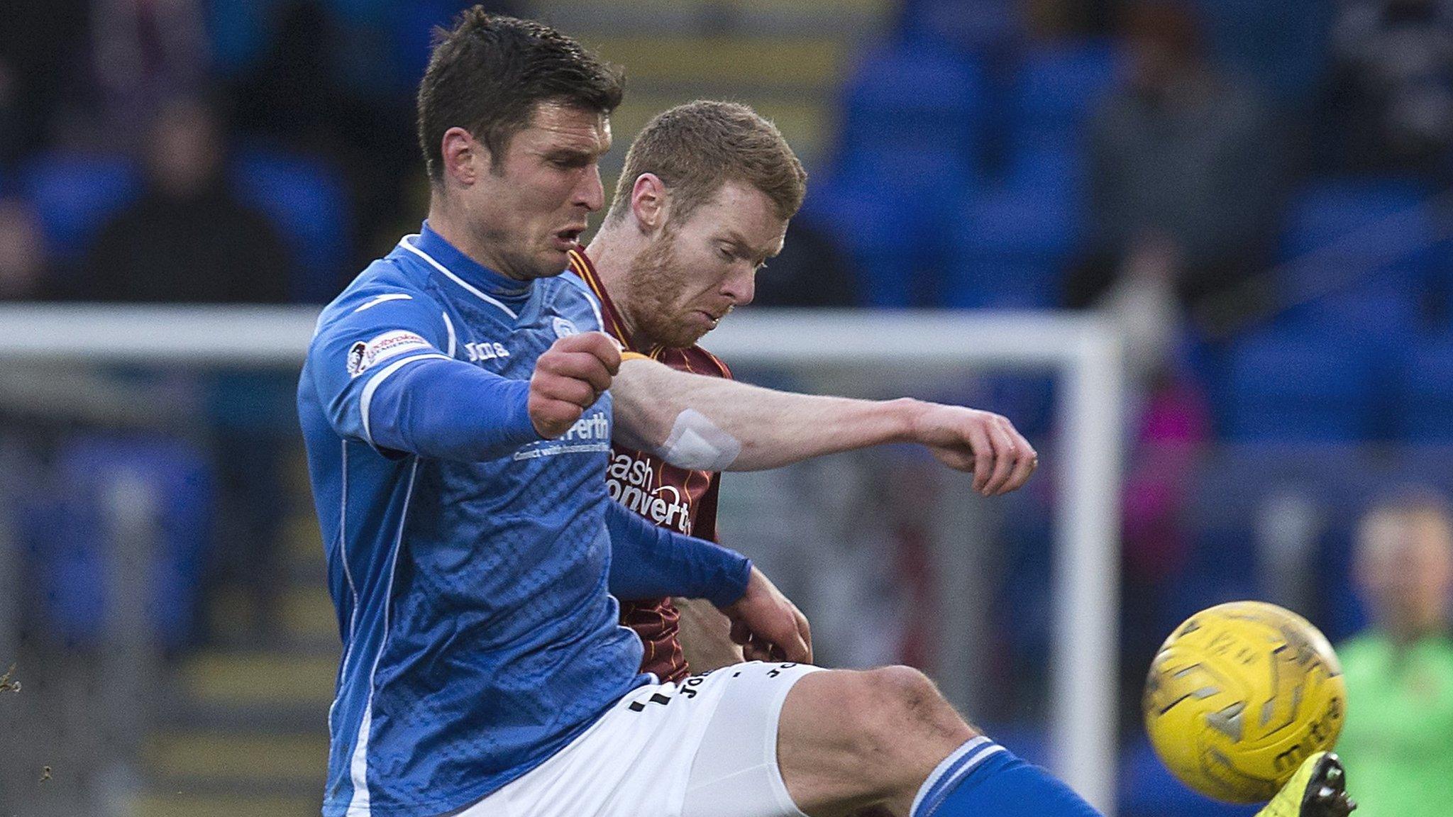 John Sutton in action for St Johnstone against Motherwell last season