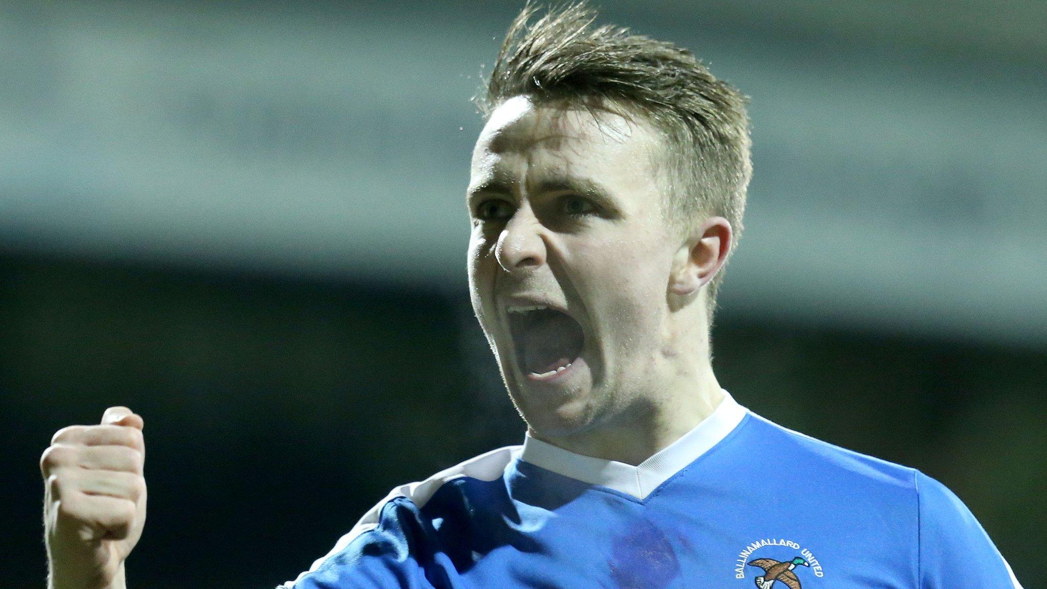 Josh McIlwaine's goals gave Ballinamallard a crucial win away to Carrick Rangers