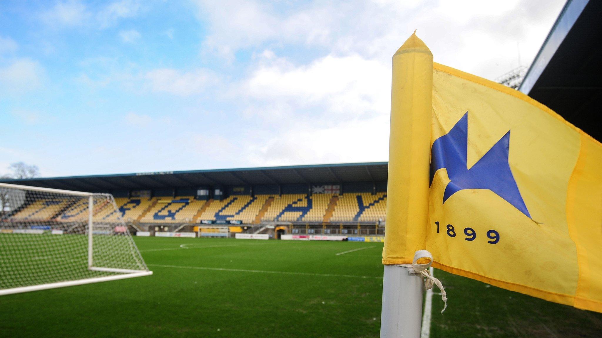 A corner flag at Plainmoor