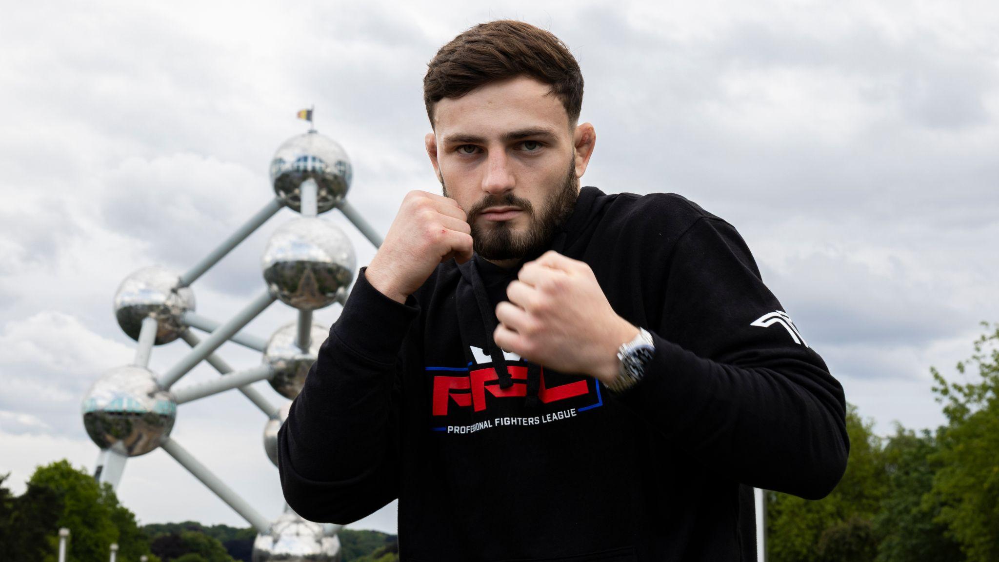 Levi Batchelor poses for the camera in Brussels