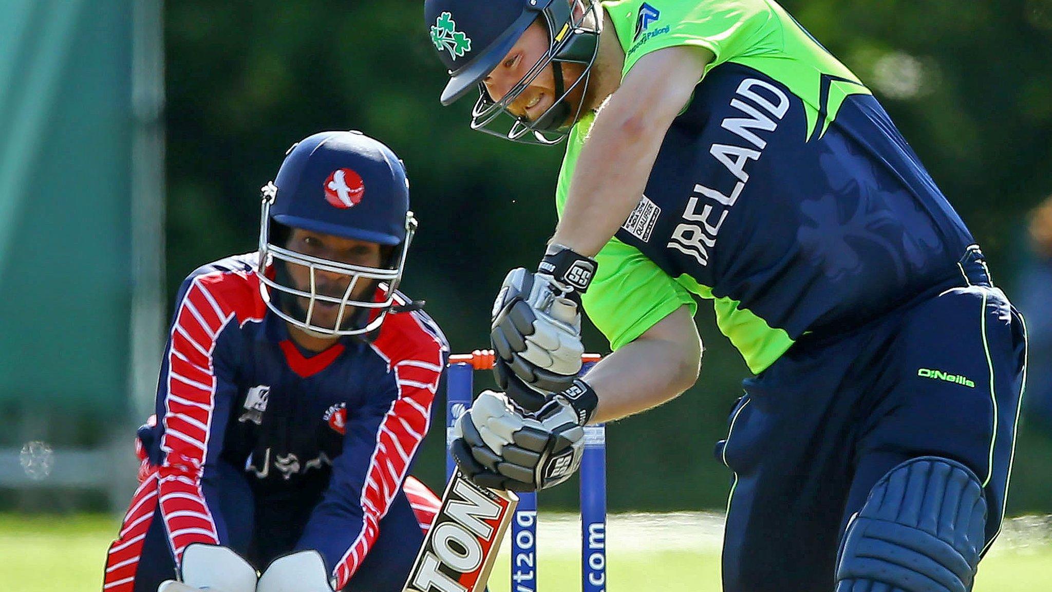 Ireland opener Paul Stirling batting against the USA in 2015