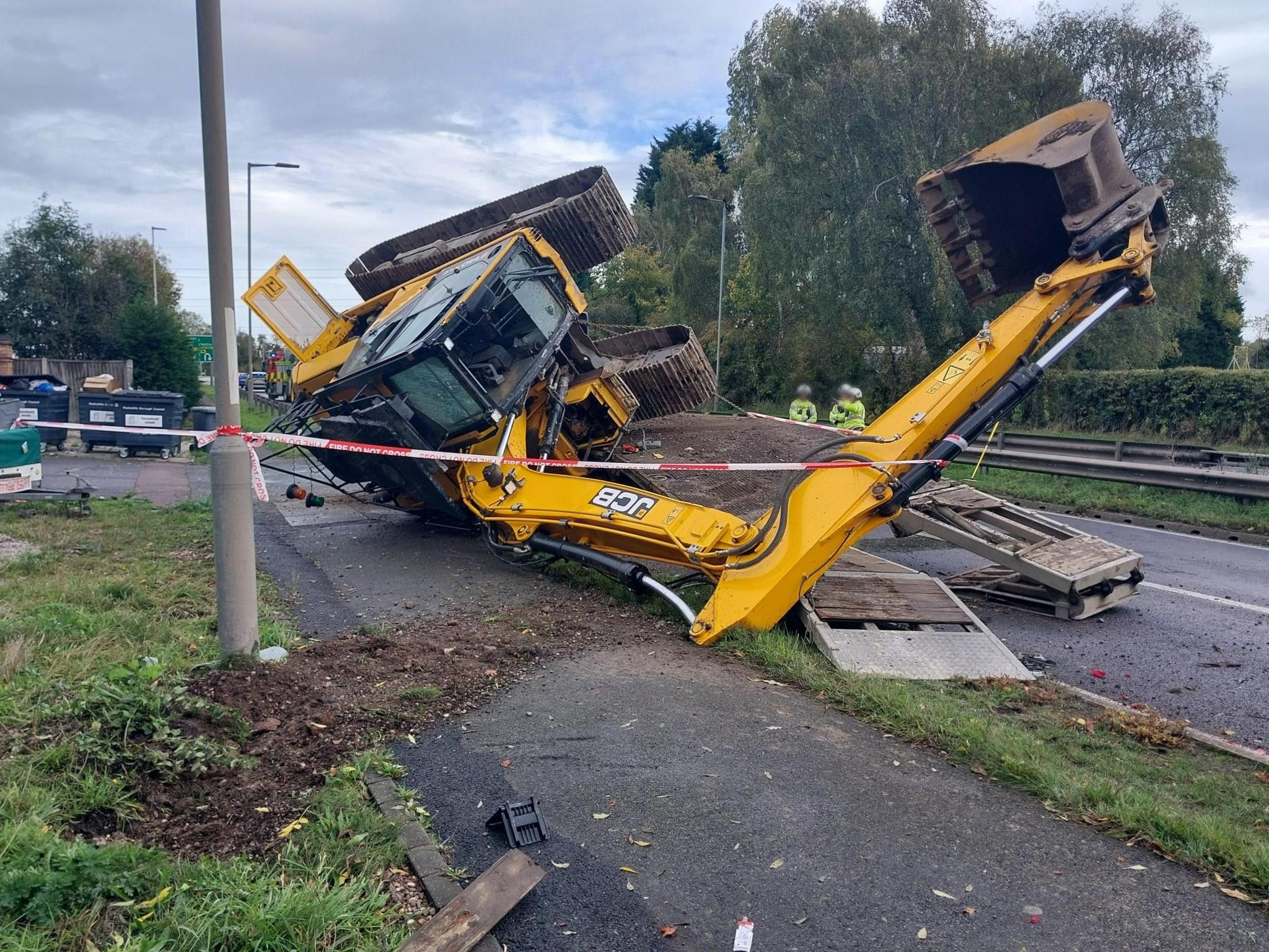 A fallen digger