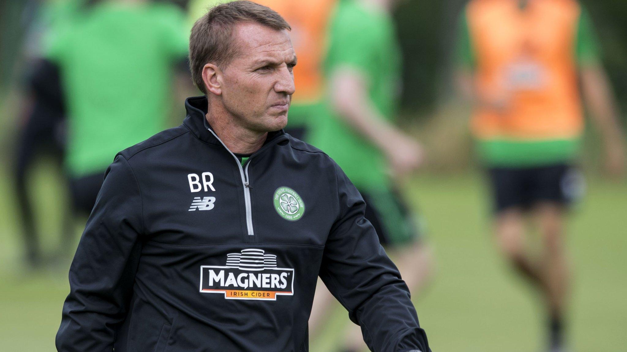 Brendan Rodgers takes the first day of pre-season training at Celtic on Monday