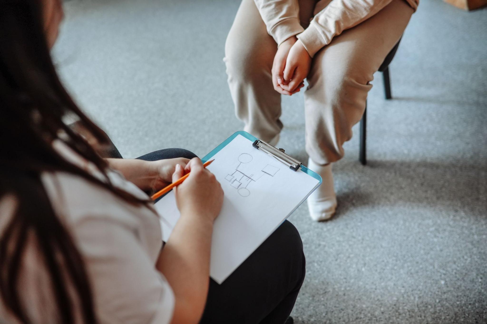 Stock photo of someone receiving therapy