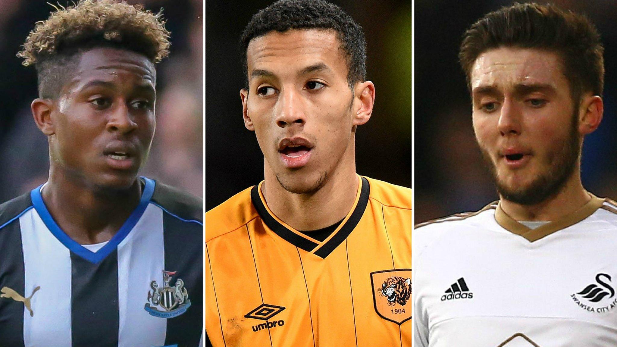 Rolando Aarons, Isaac Hayden and Matt Grimes