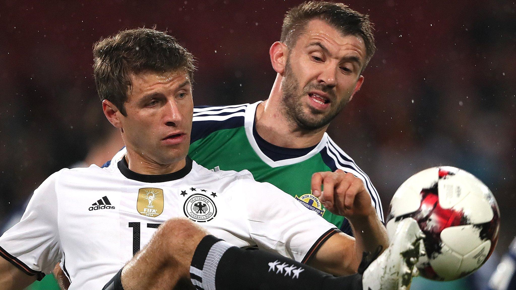 Thomas Muller and Gareth McAuley