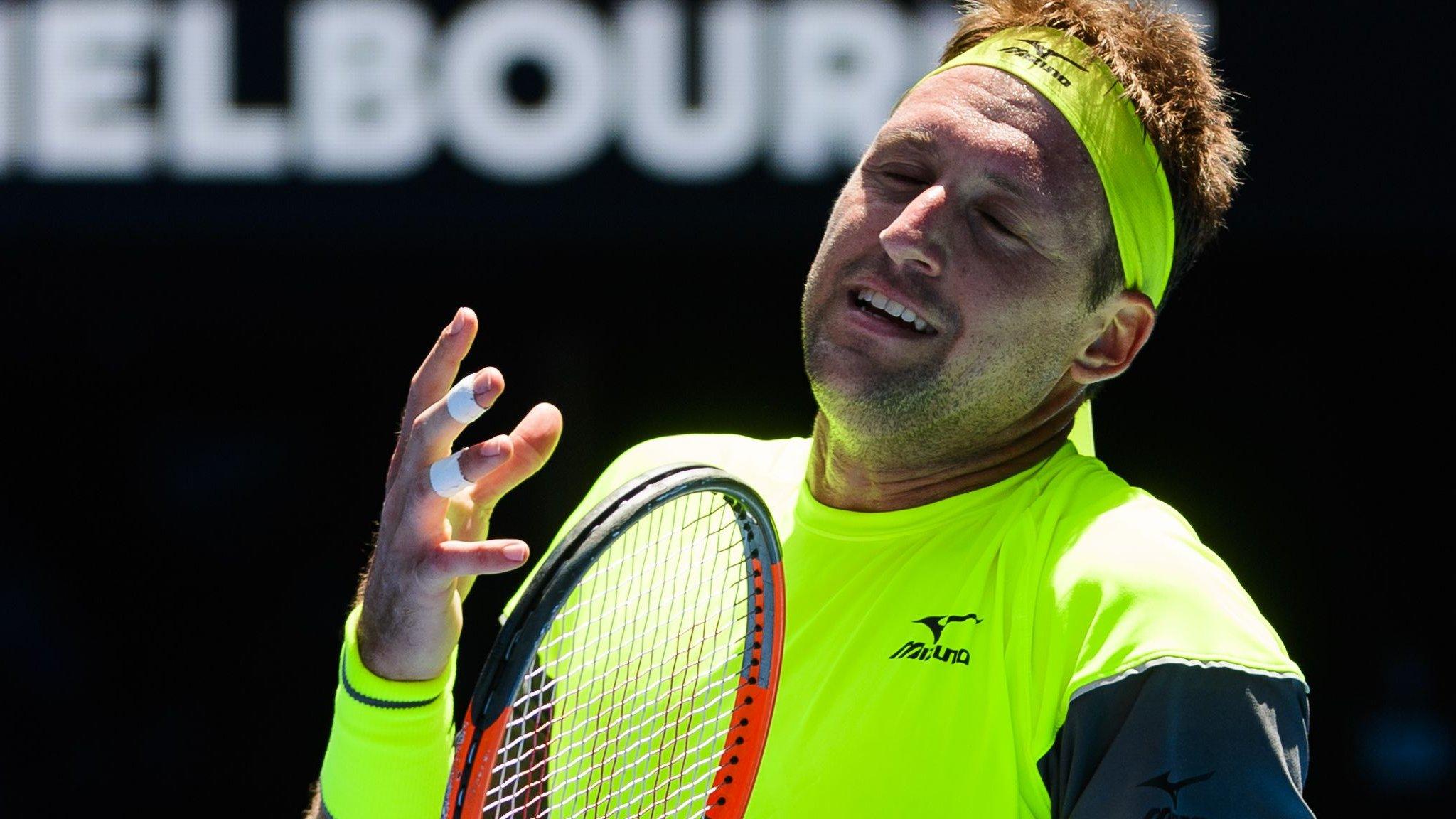 Tennys Sandgren shows frustration