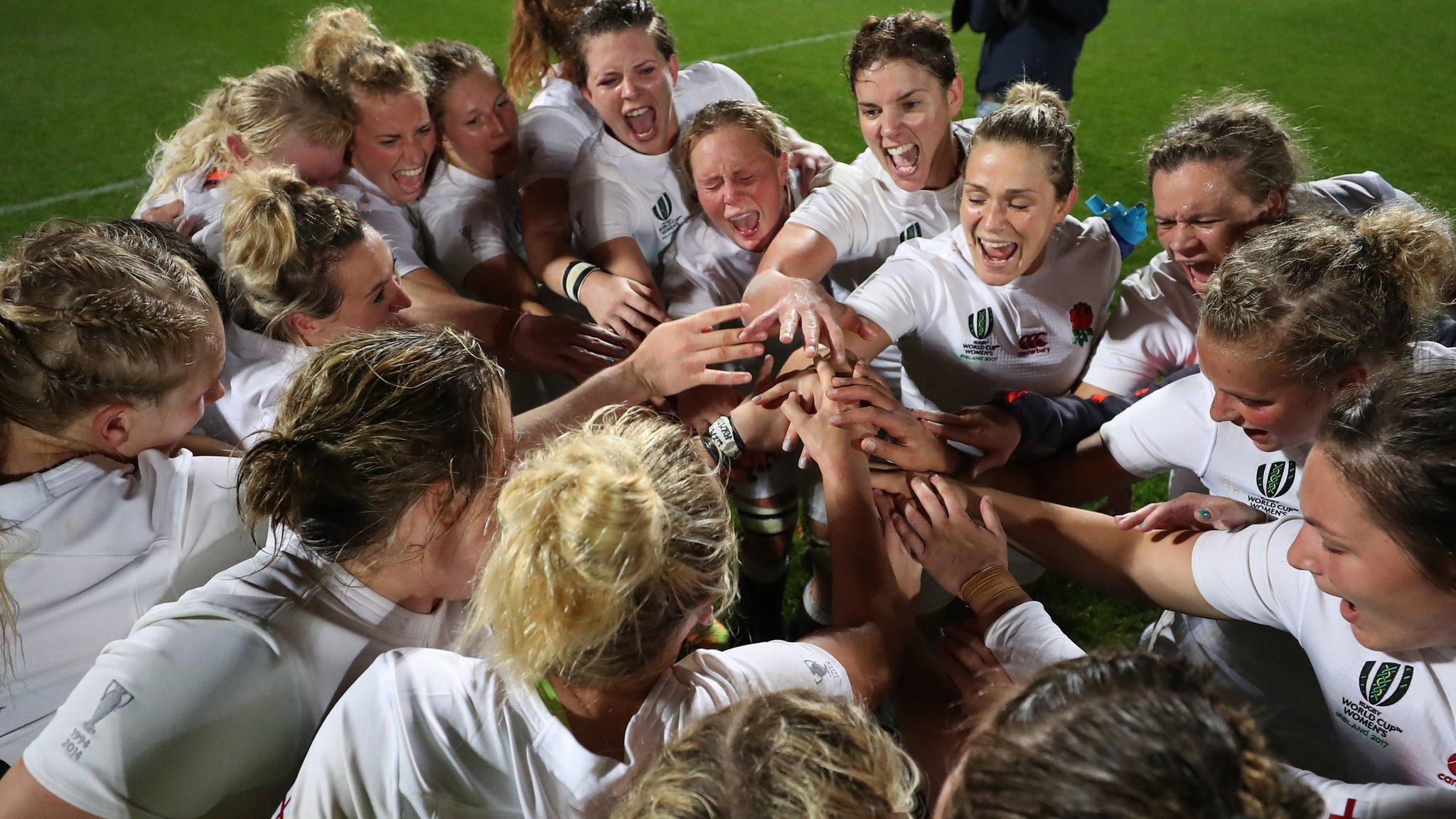 England celebrate reaching the World Cup final