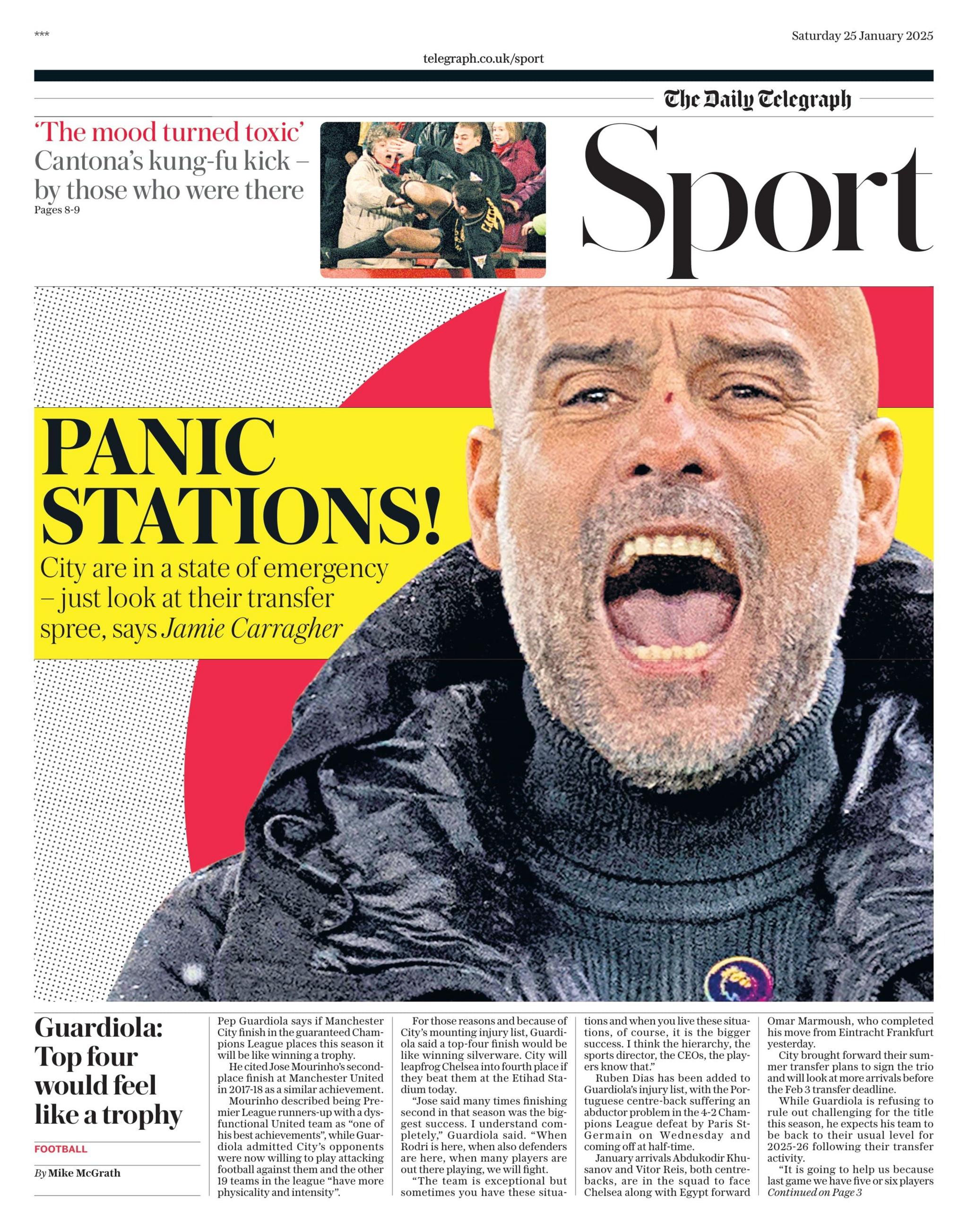 Daily Telegraph sports section