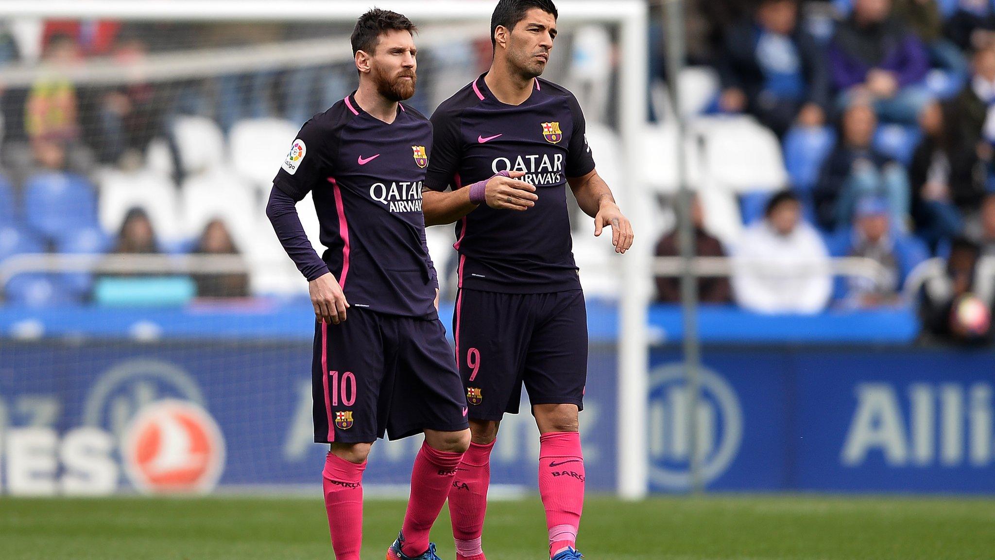 Lionel Messi and Luis Suarez