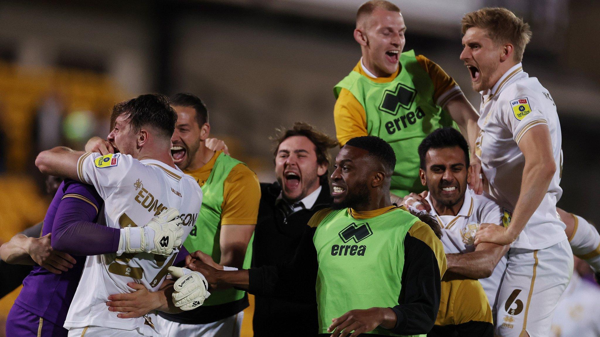 Port Vale players celebrate