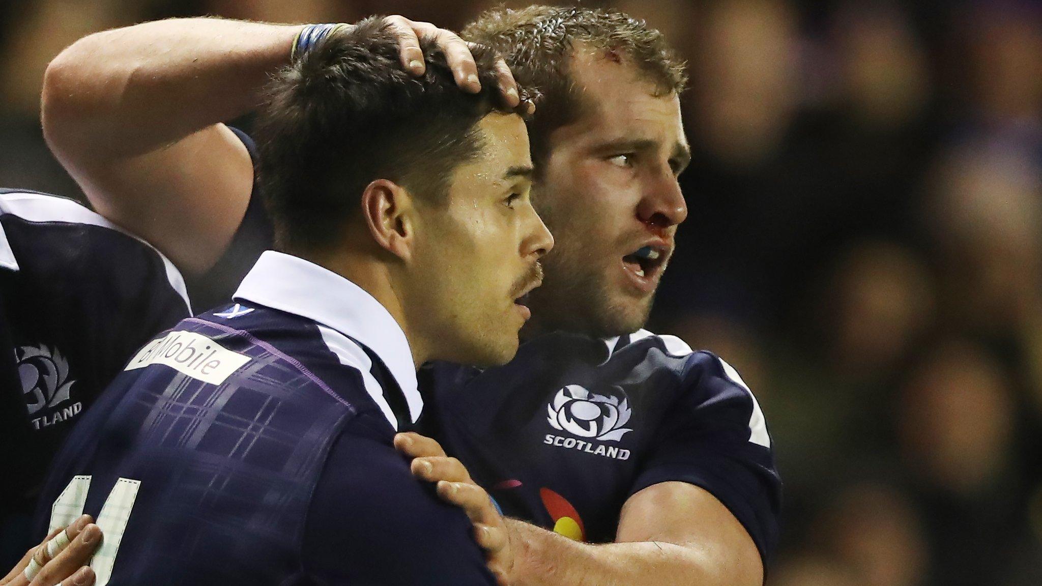 Scotland's Sean Maitland and Fraser Brown