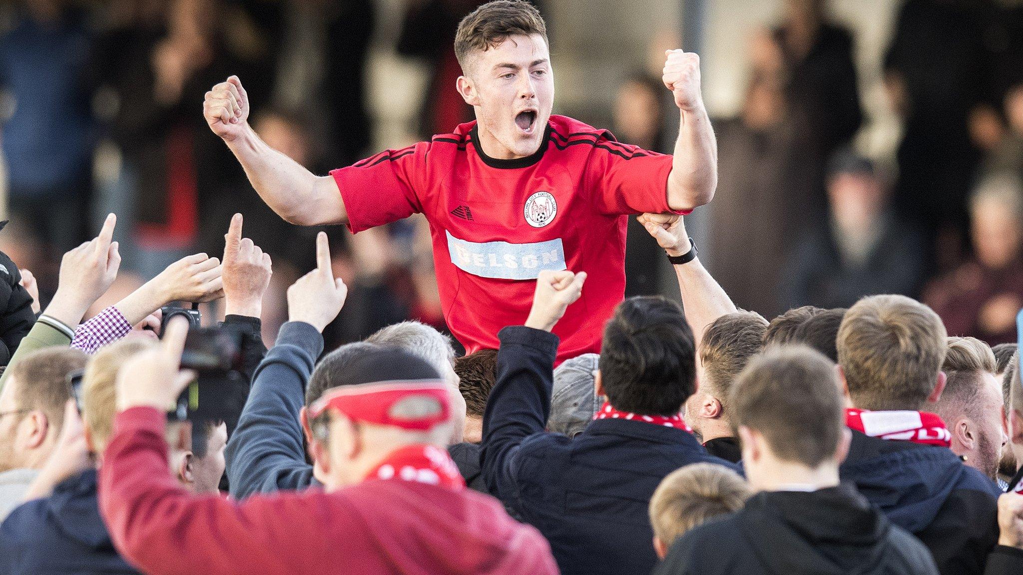 Brechin City celebrate promotion