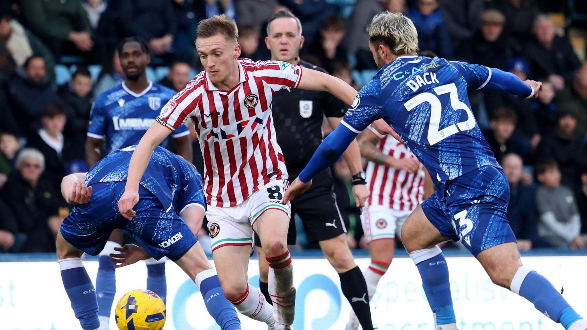 Newport's Matt Smith in action against Gillingham