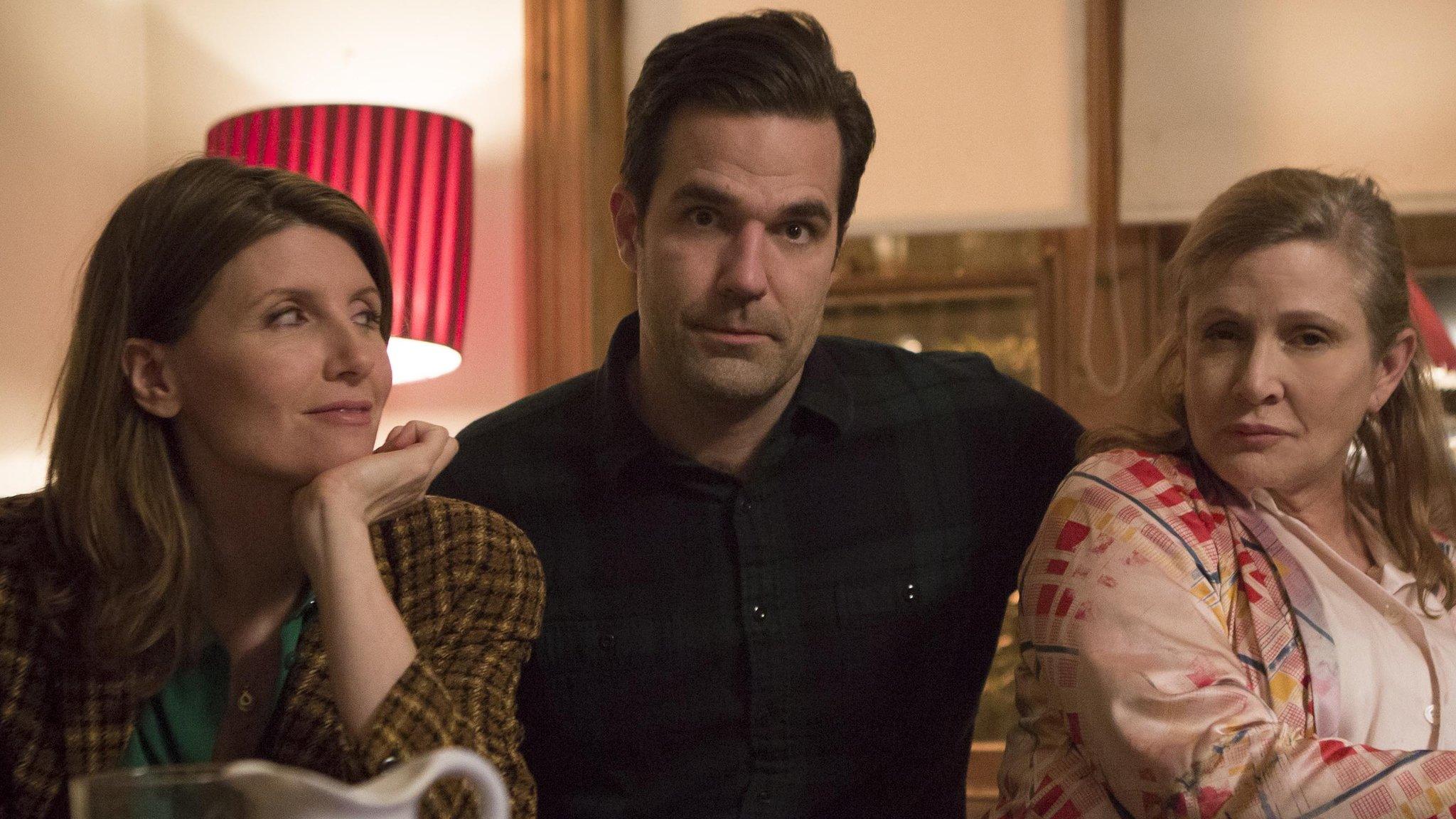 Sharon Horgan, Rob Delaney and Carrie Fisher