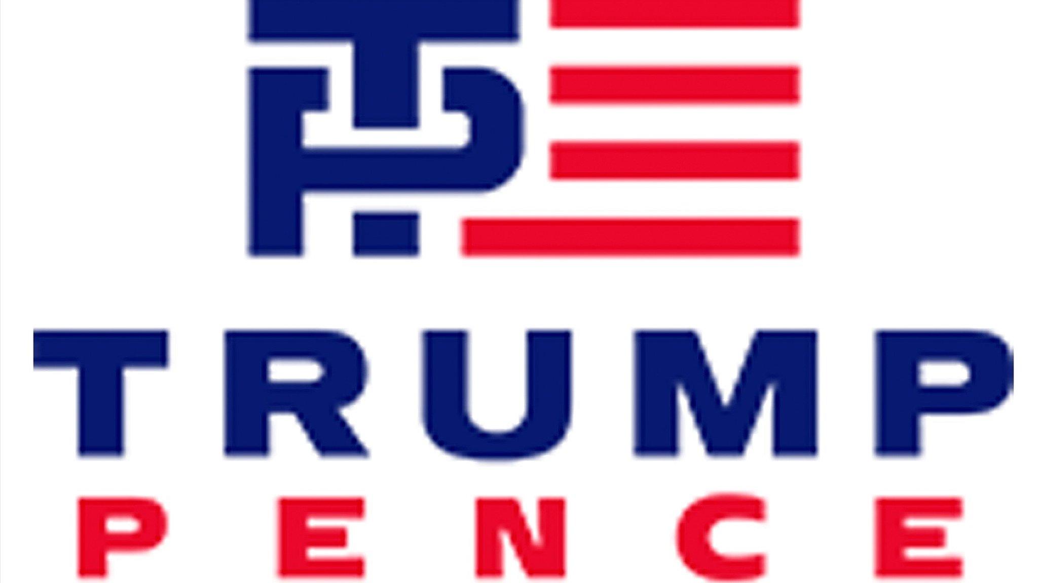 Campaign logo for Trump and Pence campaign