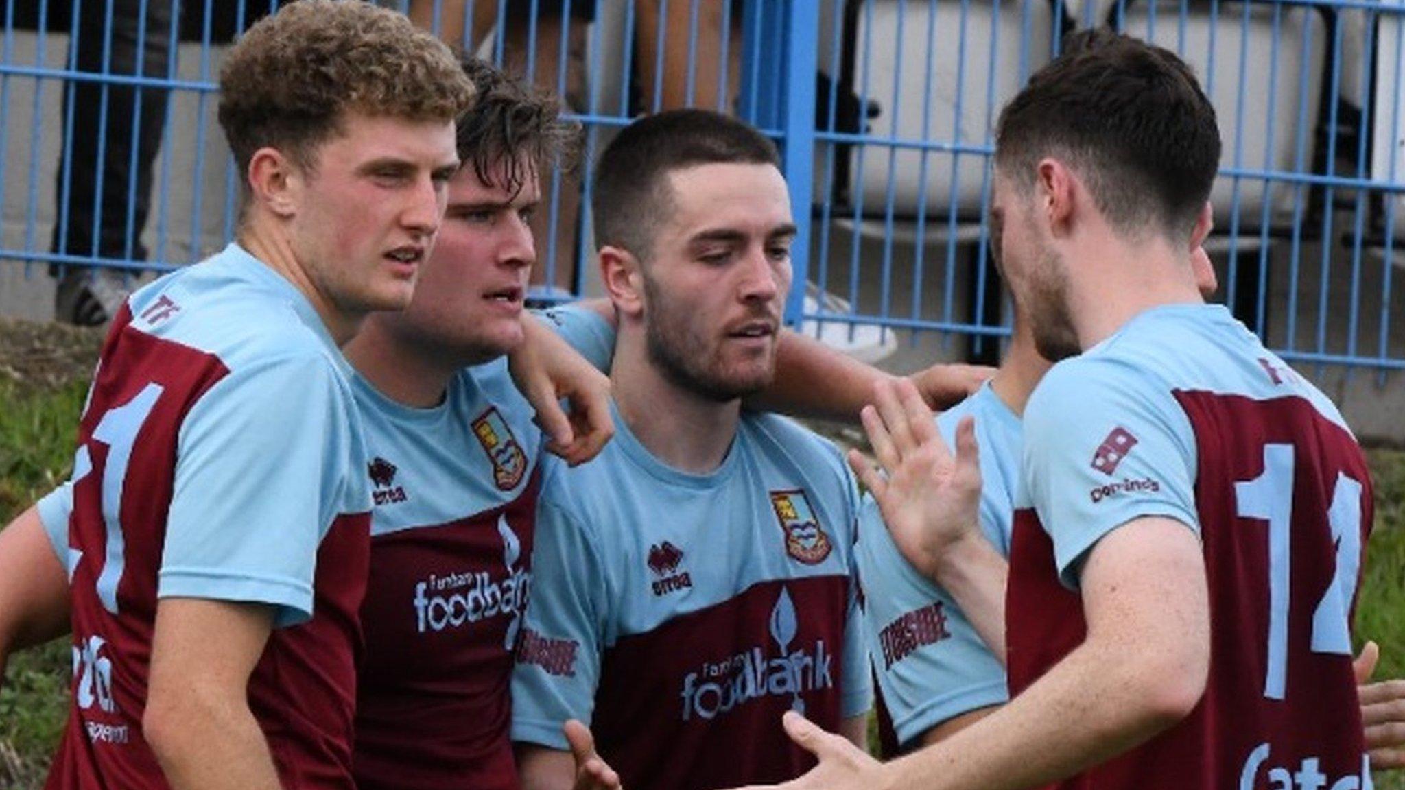 Farnham Town players celebrate