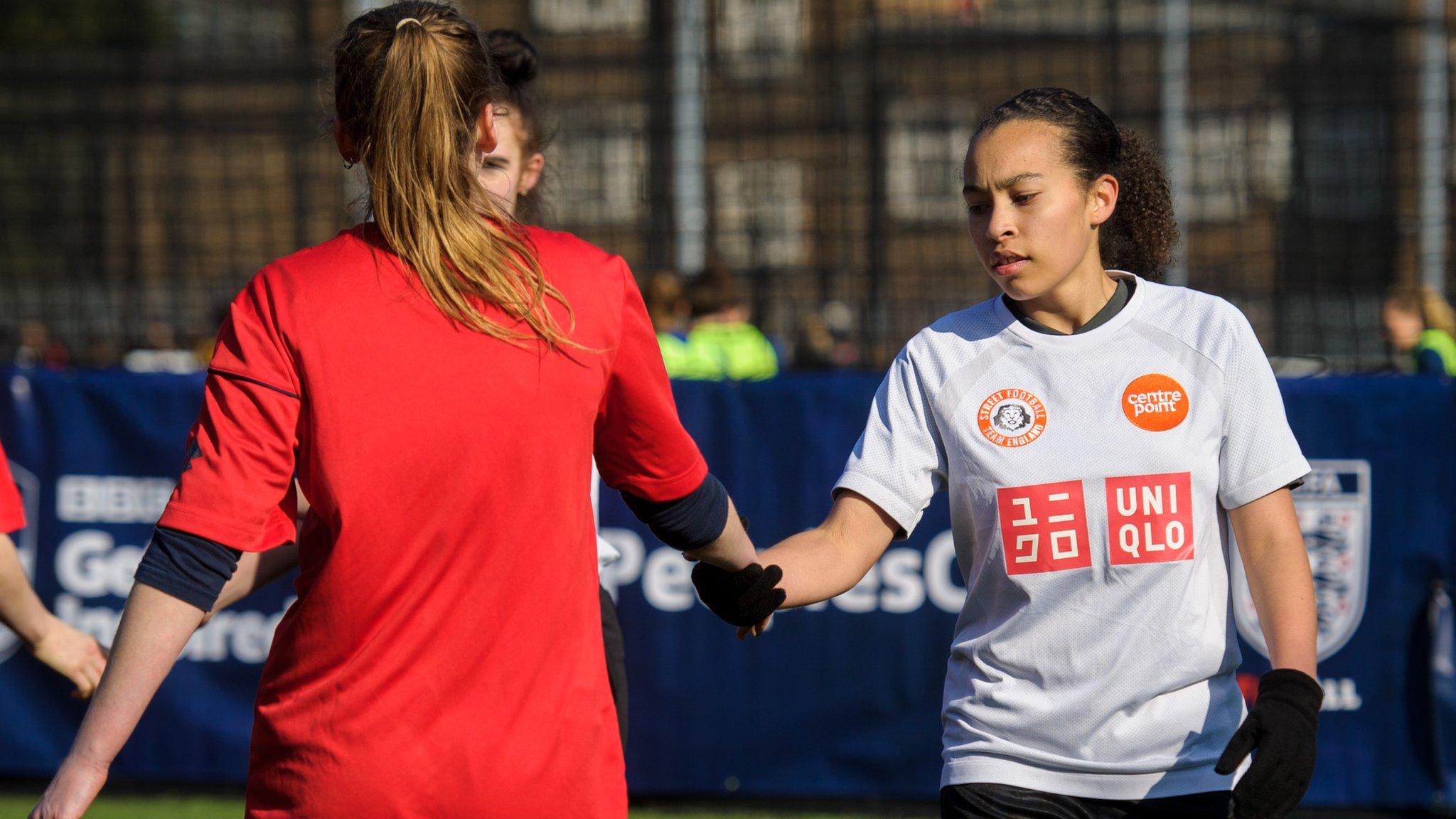 Adule females handshake