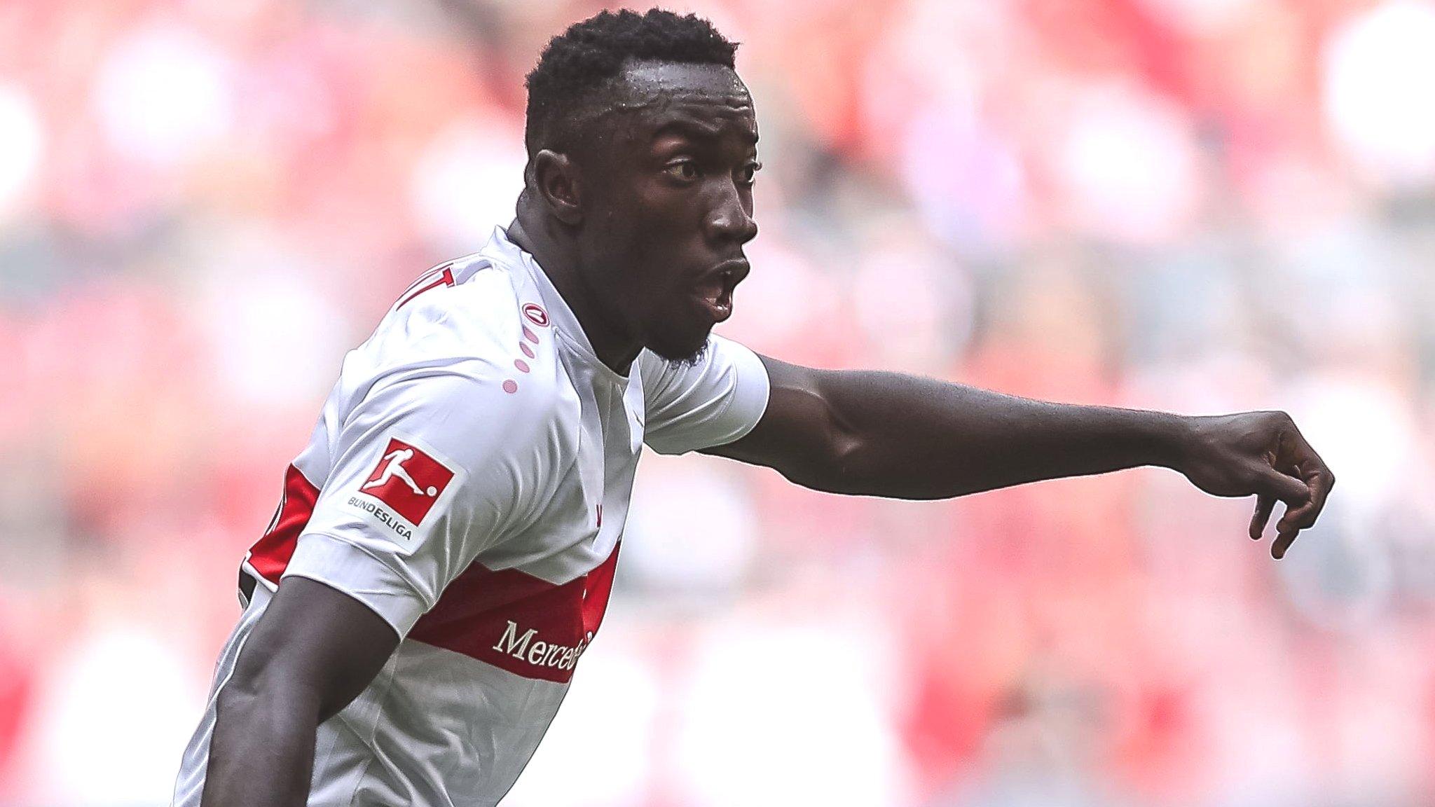 Silas Katompa Mvumpa in action for Stuttgart