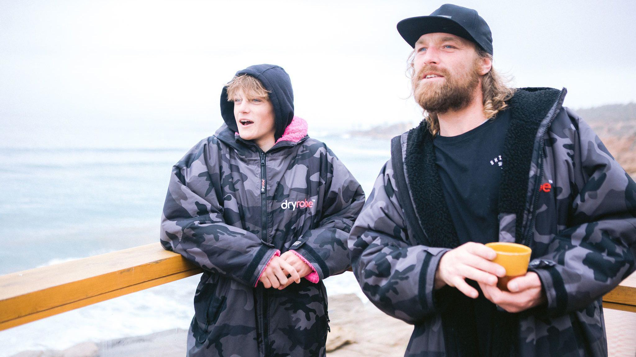 Ben and Lukas Skinner watching the sea