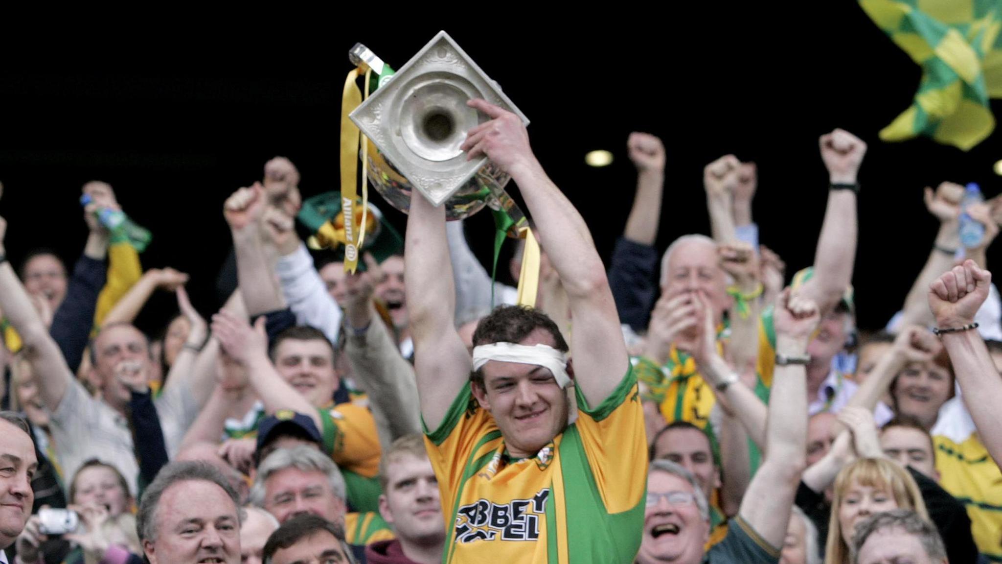 Neil Gallagher lifts Donegal's first and to date only National Football League Division One title back in 2007