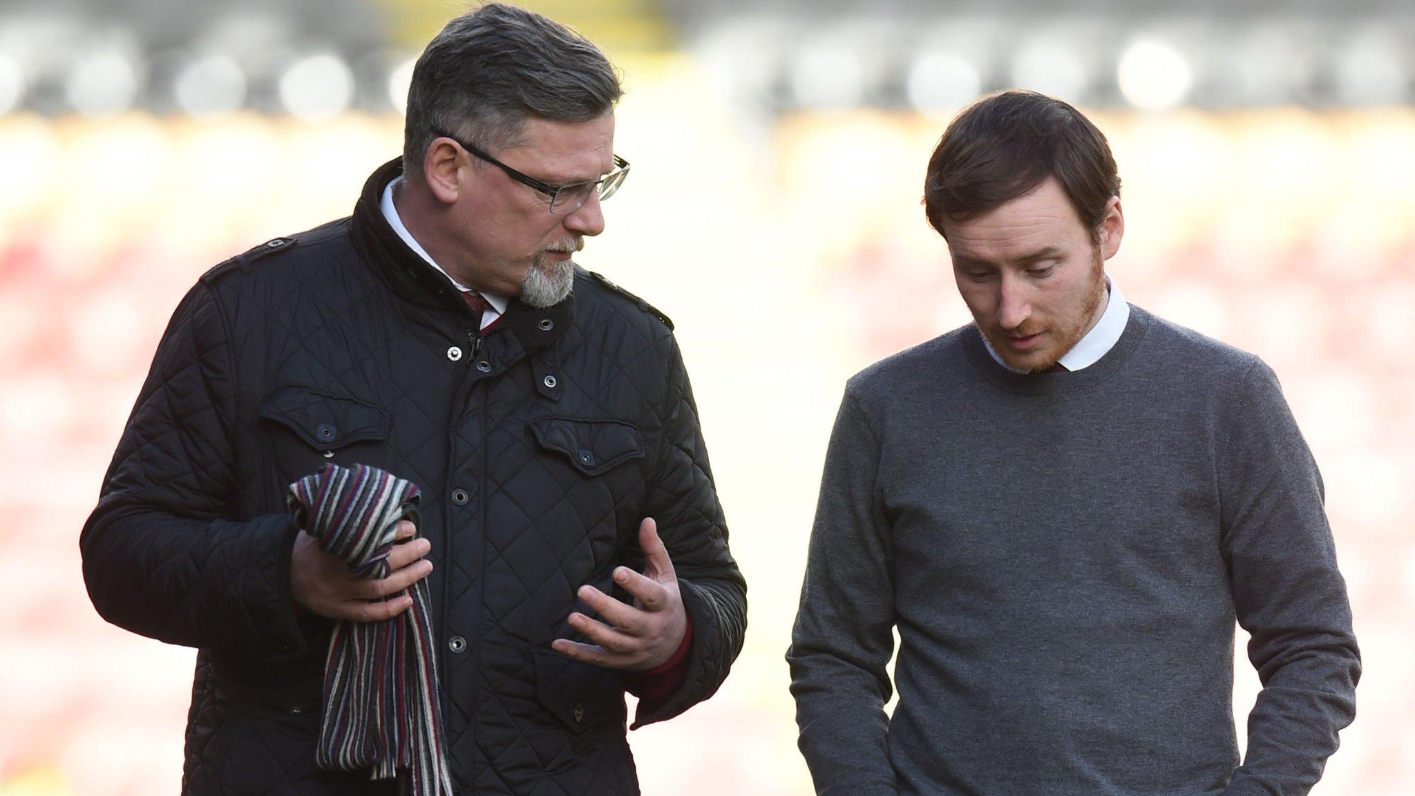 Hearts' director of football Craig Levein and head coach Ian Cathro