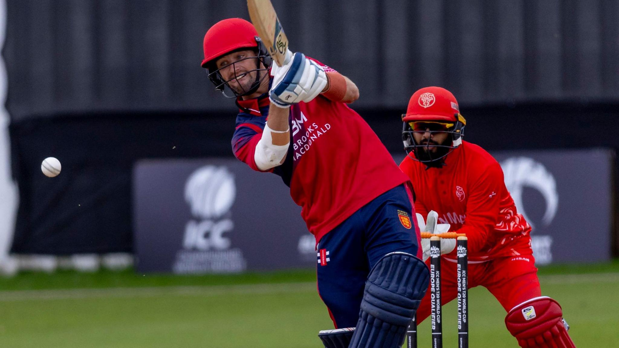 Jonty Jenner bats against Denmark