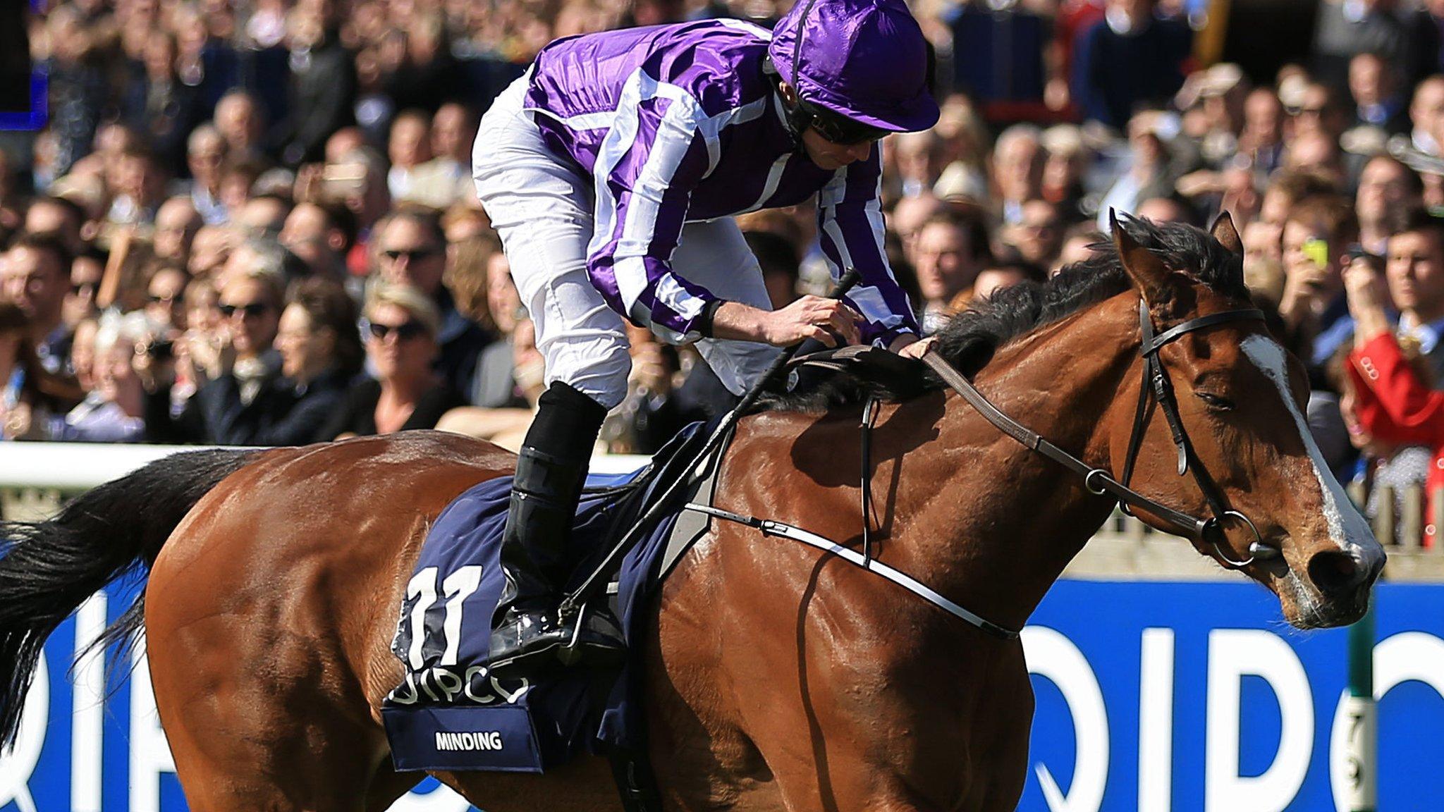 Minding triumphs in the 1000 Guineas at Newmarket