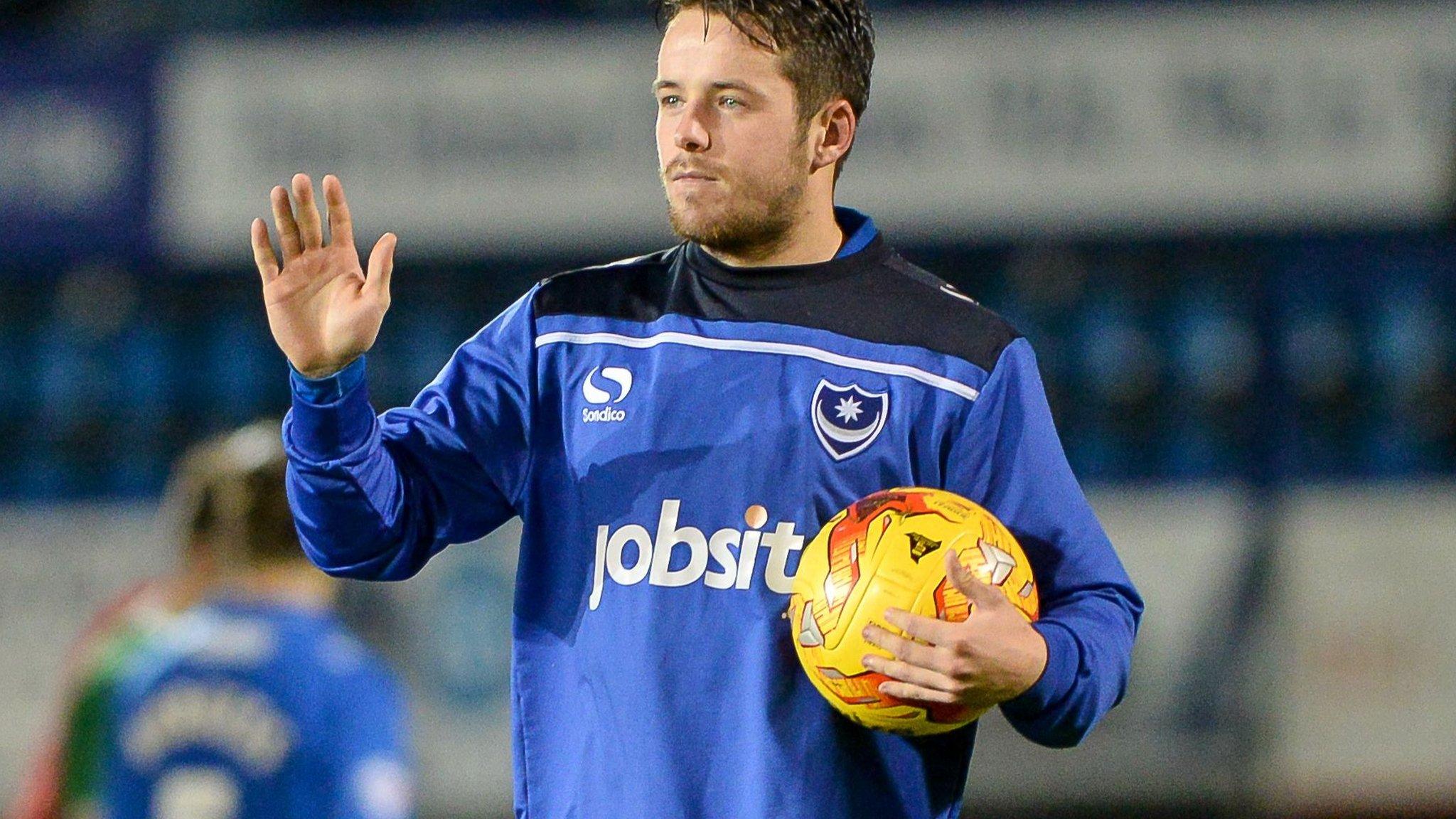 Marc McNulty receives the match ball for his hat-trick against York