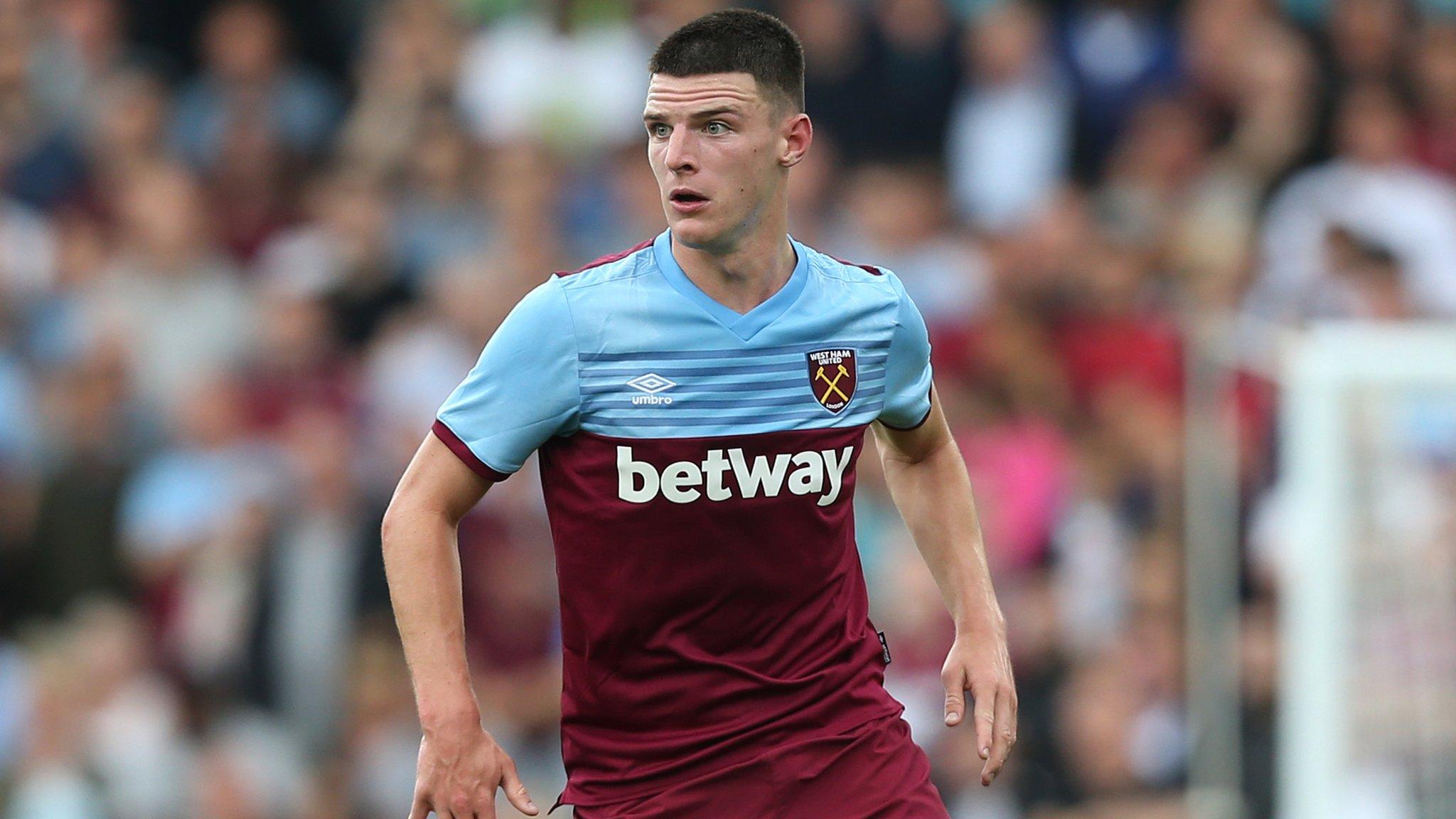 West Ham midfielder Declan Rice