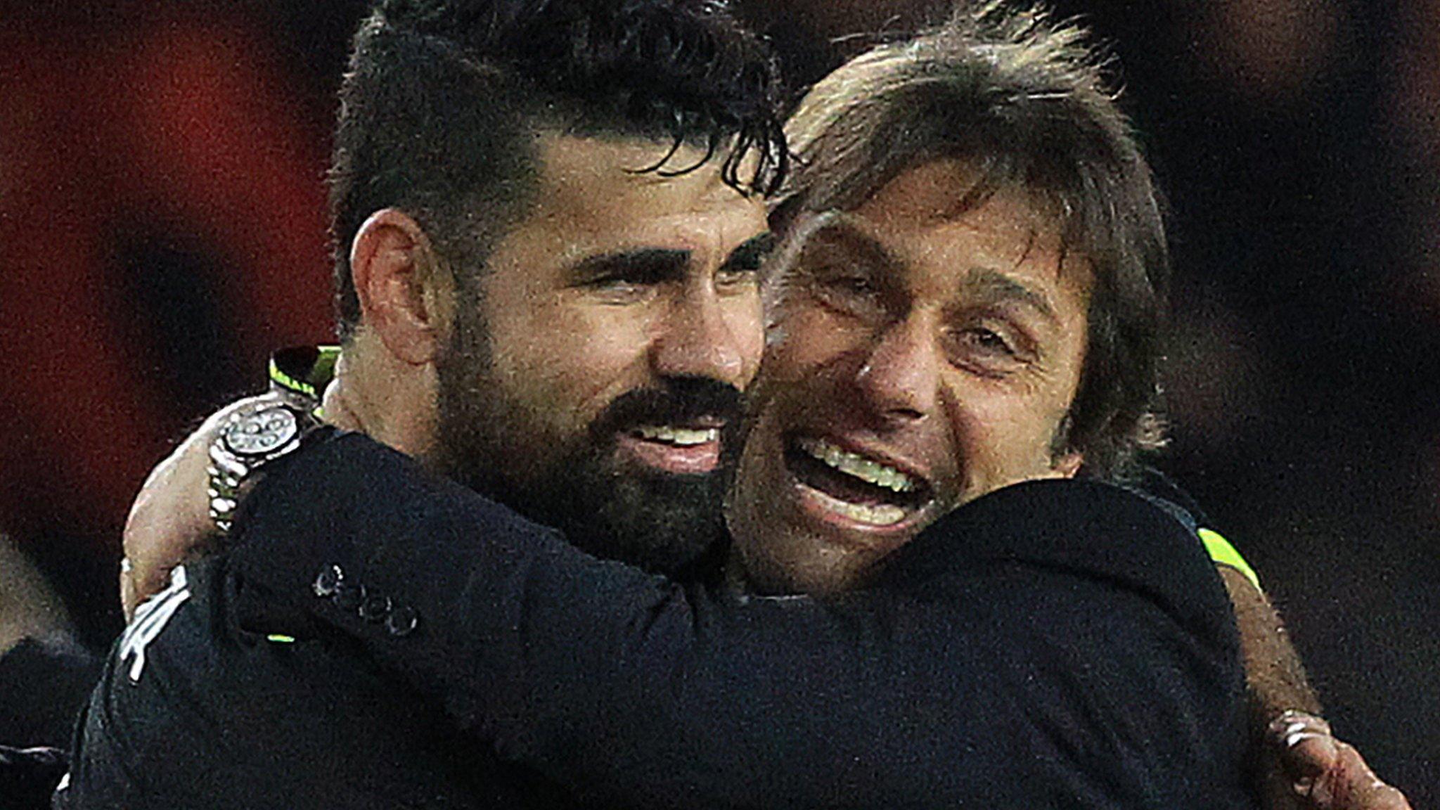 Diego Costa and Antonio Conte