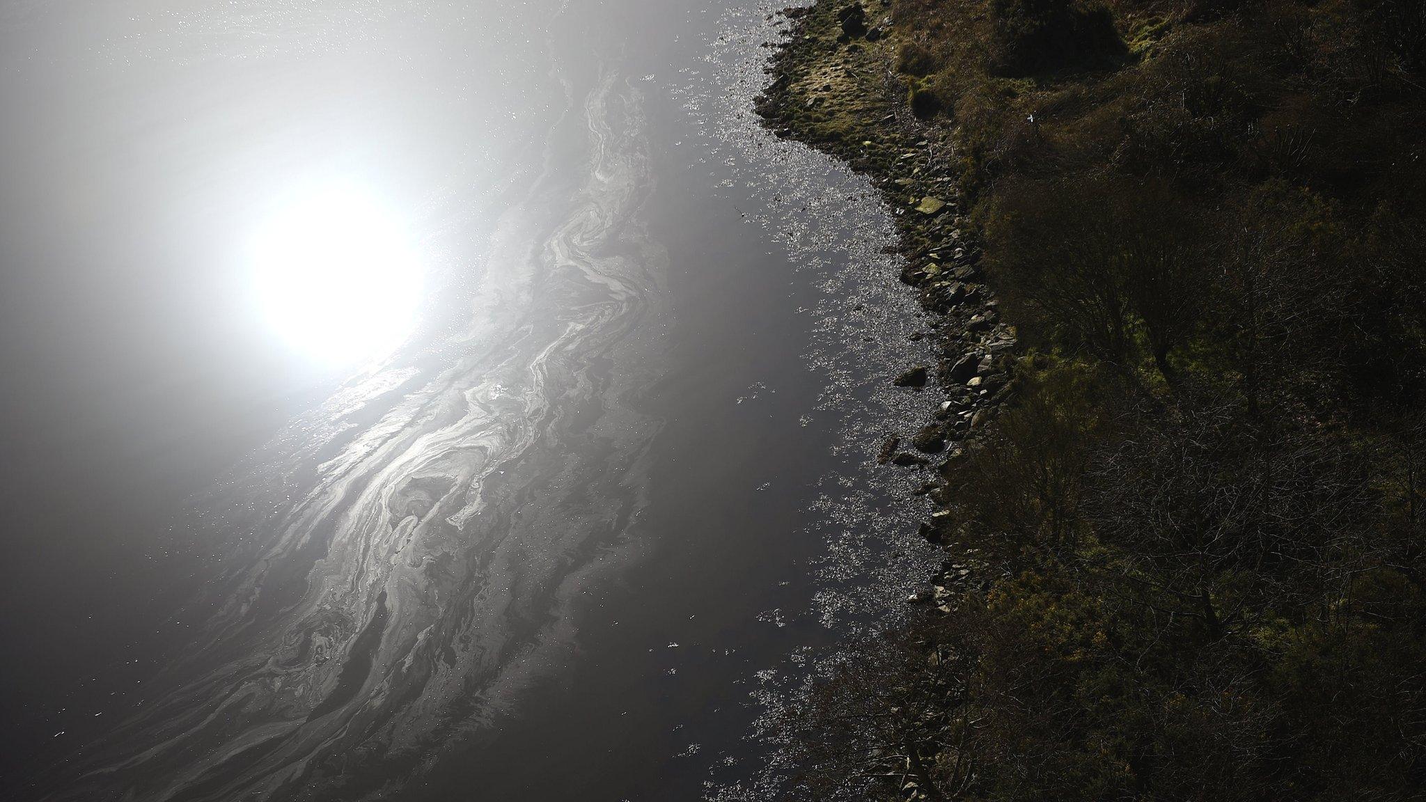 The sun reflected in Lough Foyle