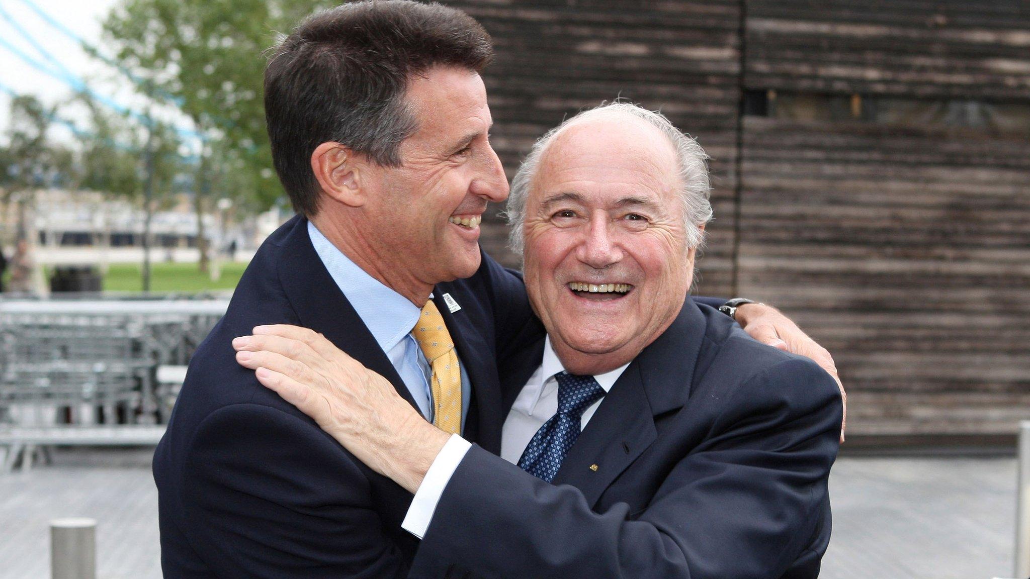 Lord Sebastian Coe and Sepp Blatter