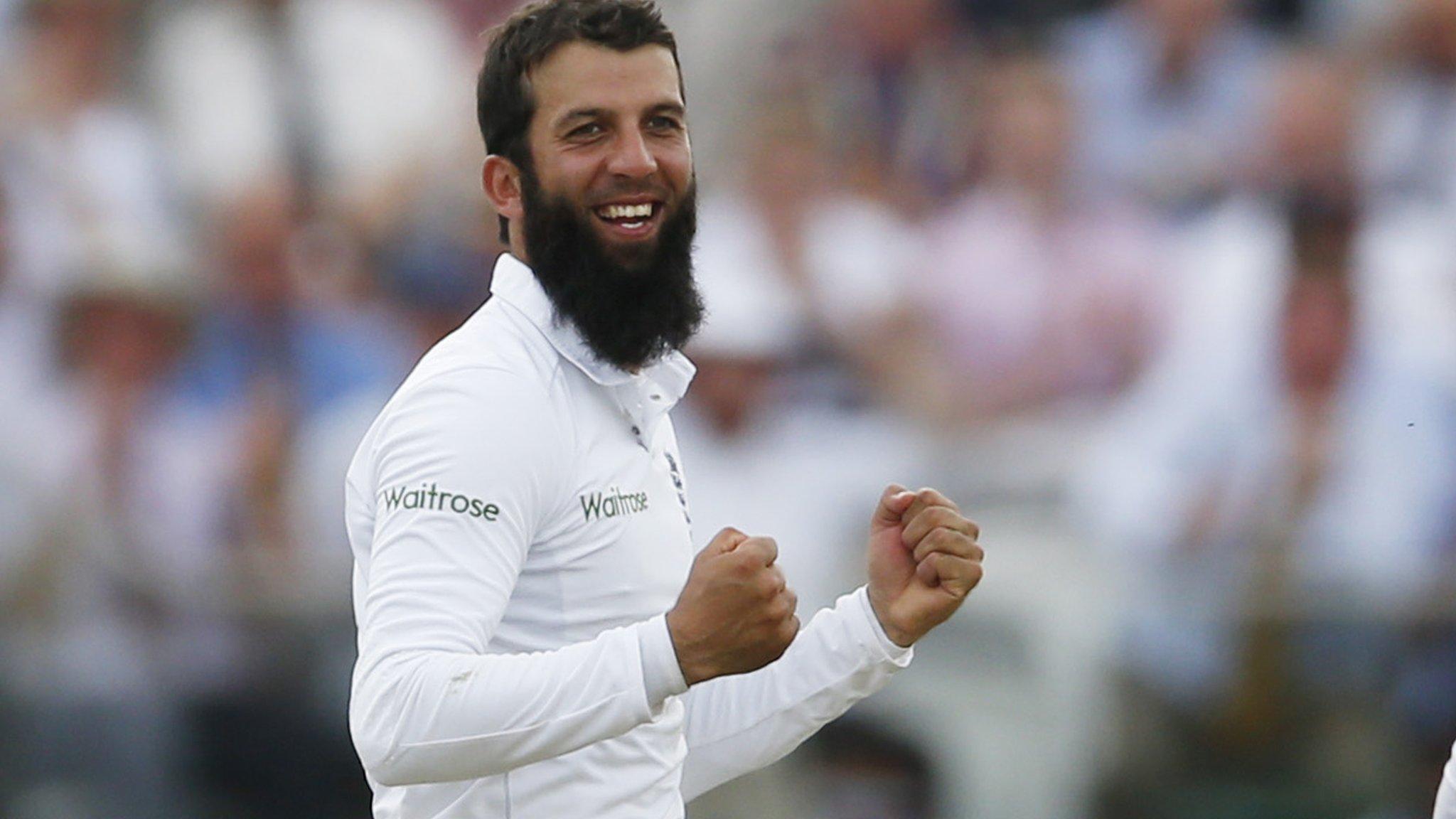 Moeen Ali celebrates