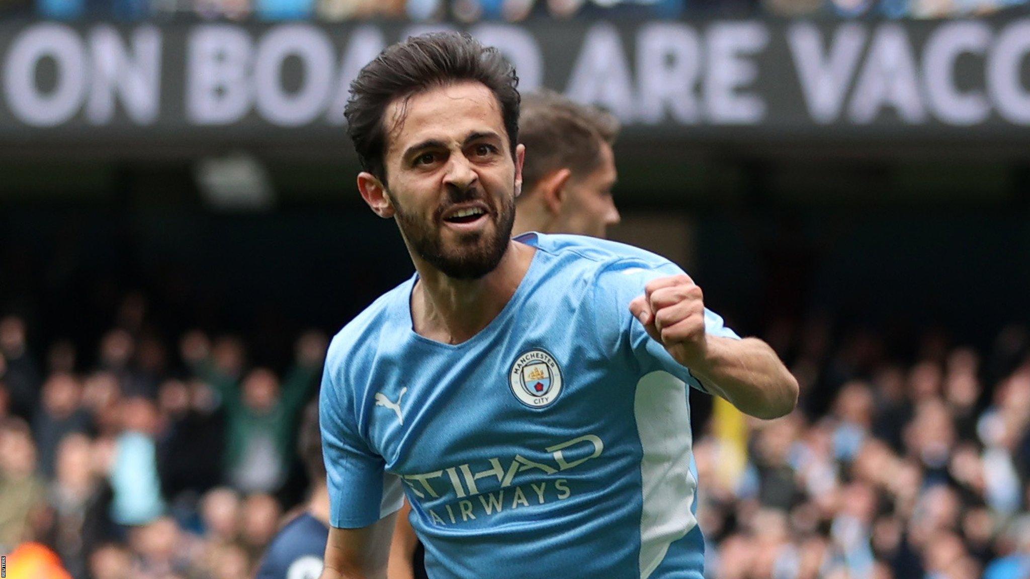 Bernardo Silva celebrates after putting Manchester City ahead against Burnley