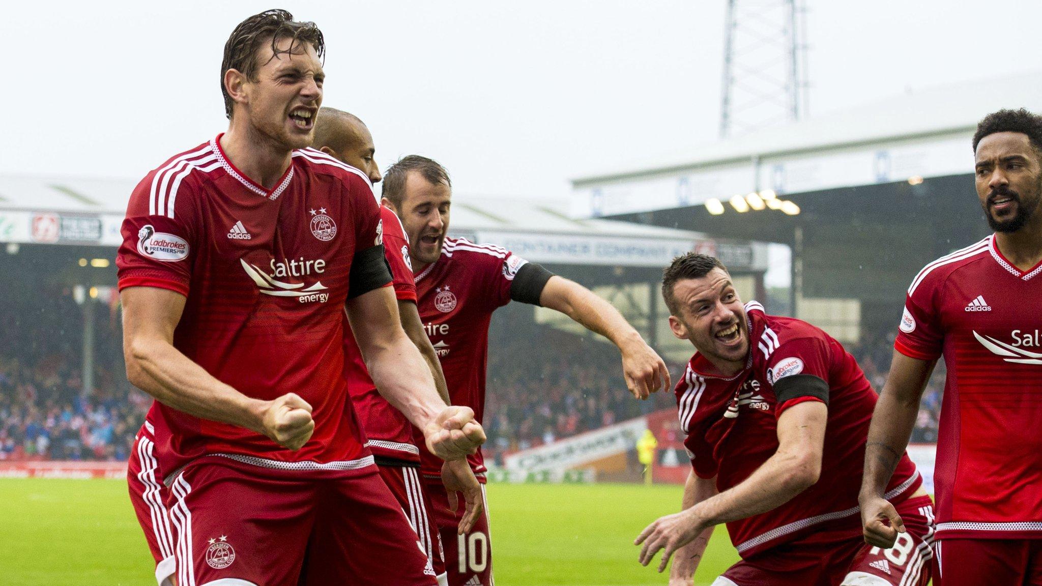 Ash Taylor leads the Aberdeen celebrations