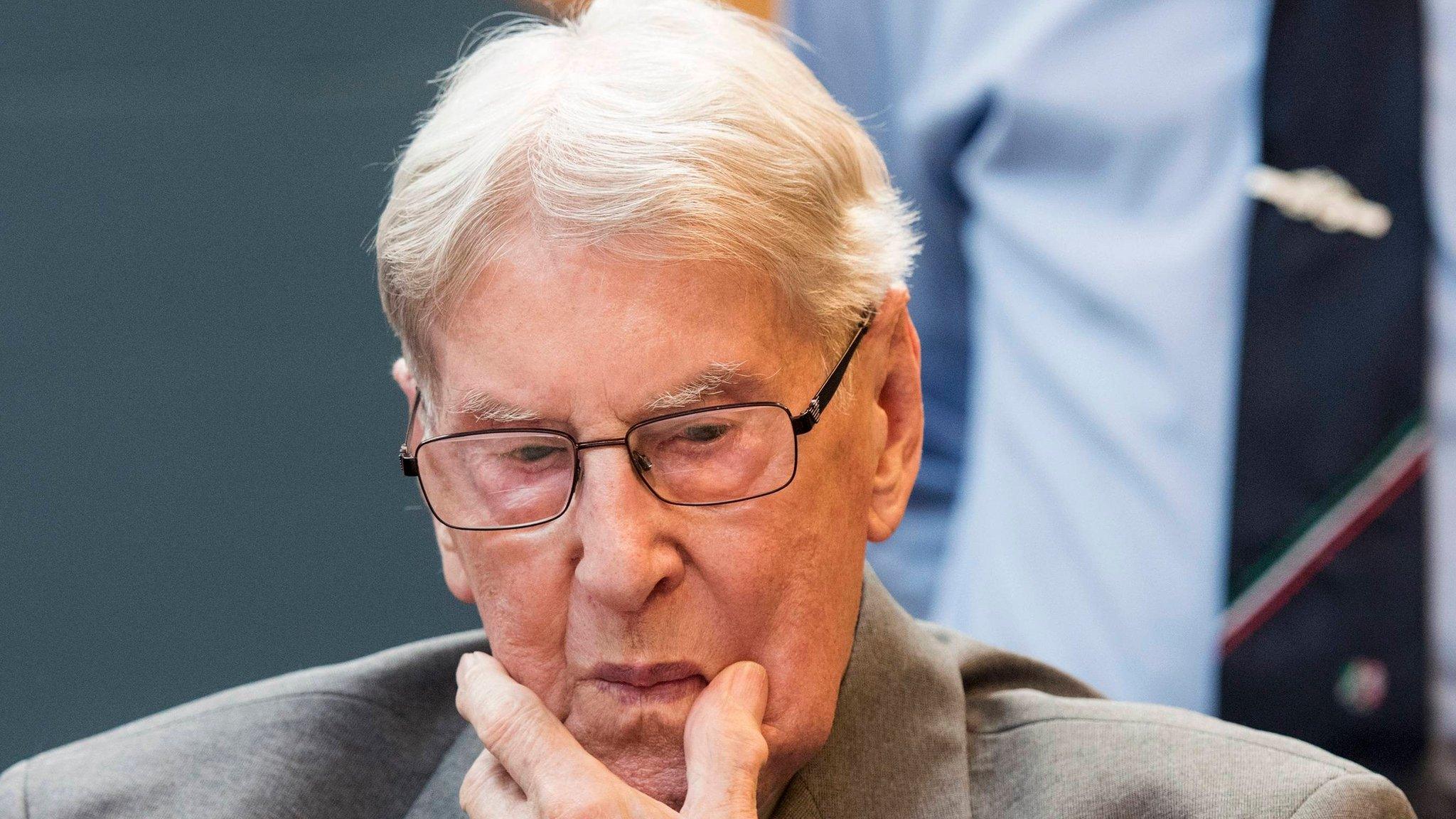 Reinhold Hanning sits in a Detmold court before the verdict 17/06/2016