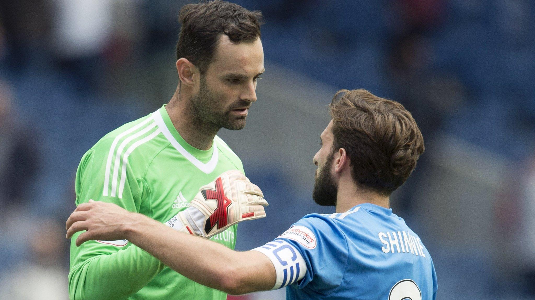 Joe Lewis and Aberdeen captain Graeme Shinnie