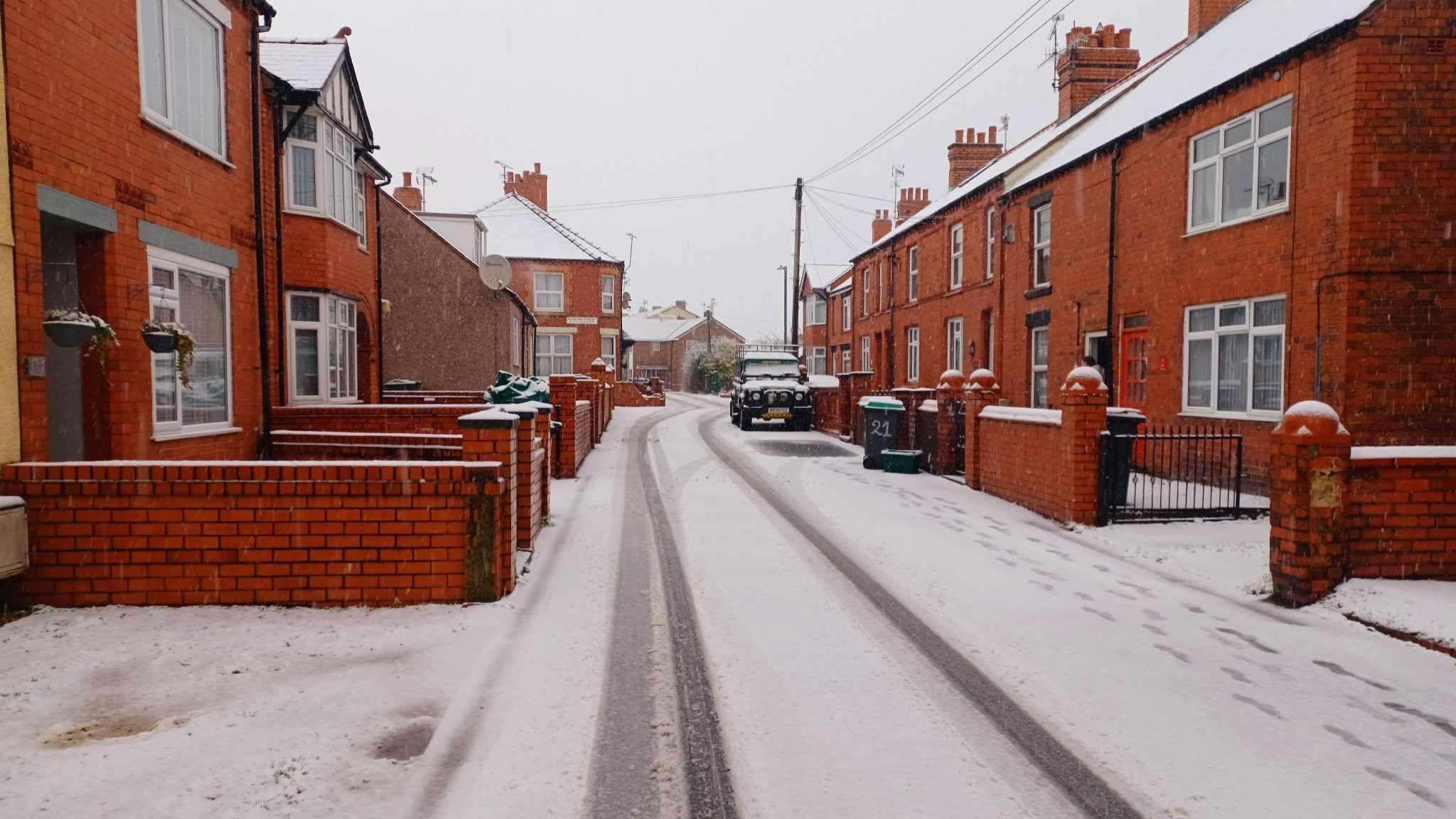 Snow on a street