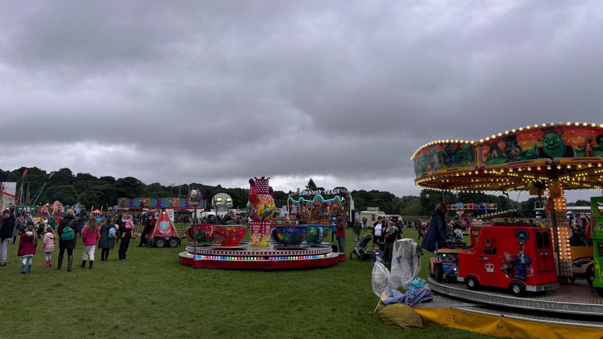 The fairground at Northumberland Balloon Festival