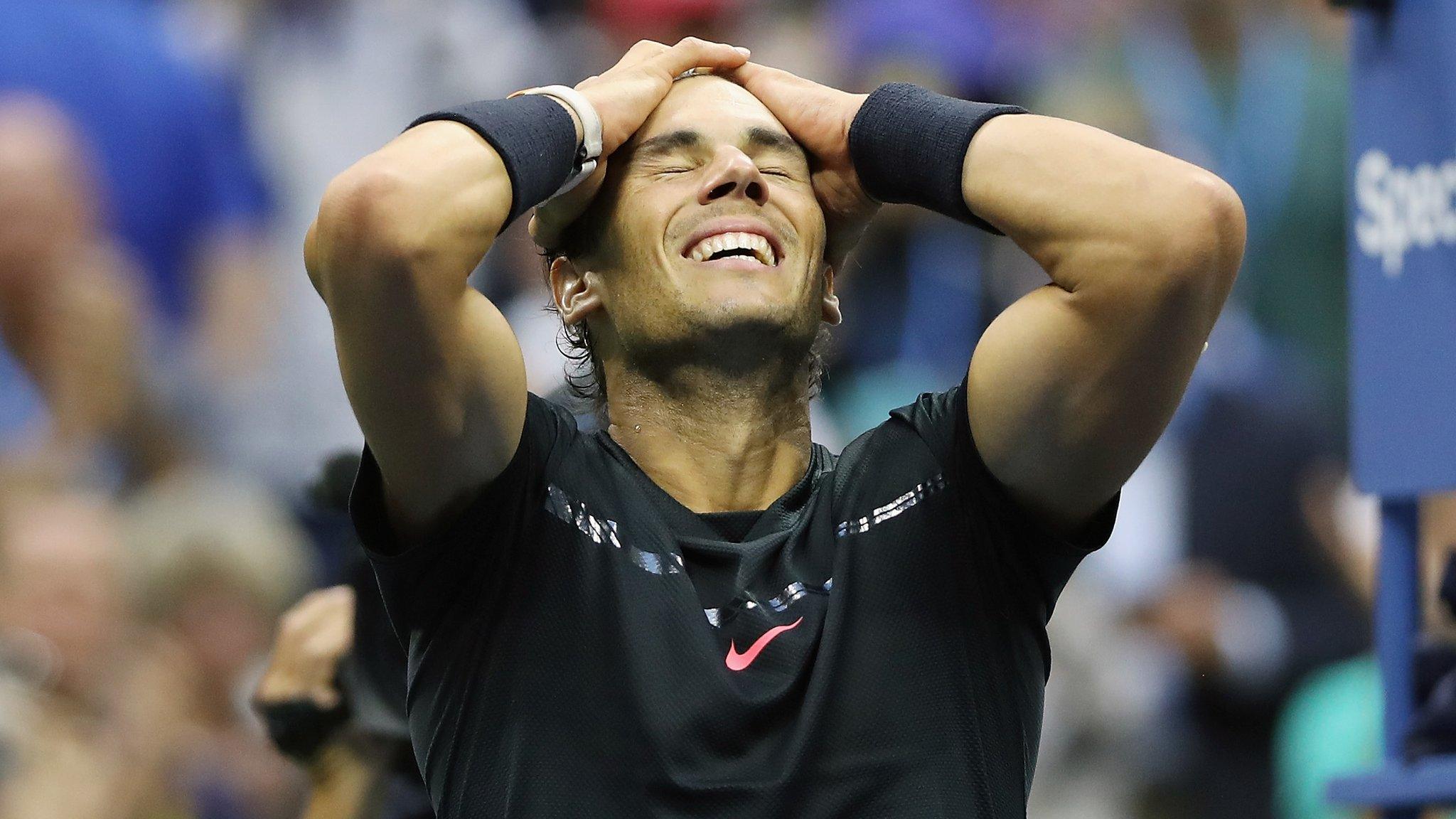 Rafael Nadal of Spain celebrates