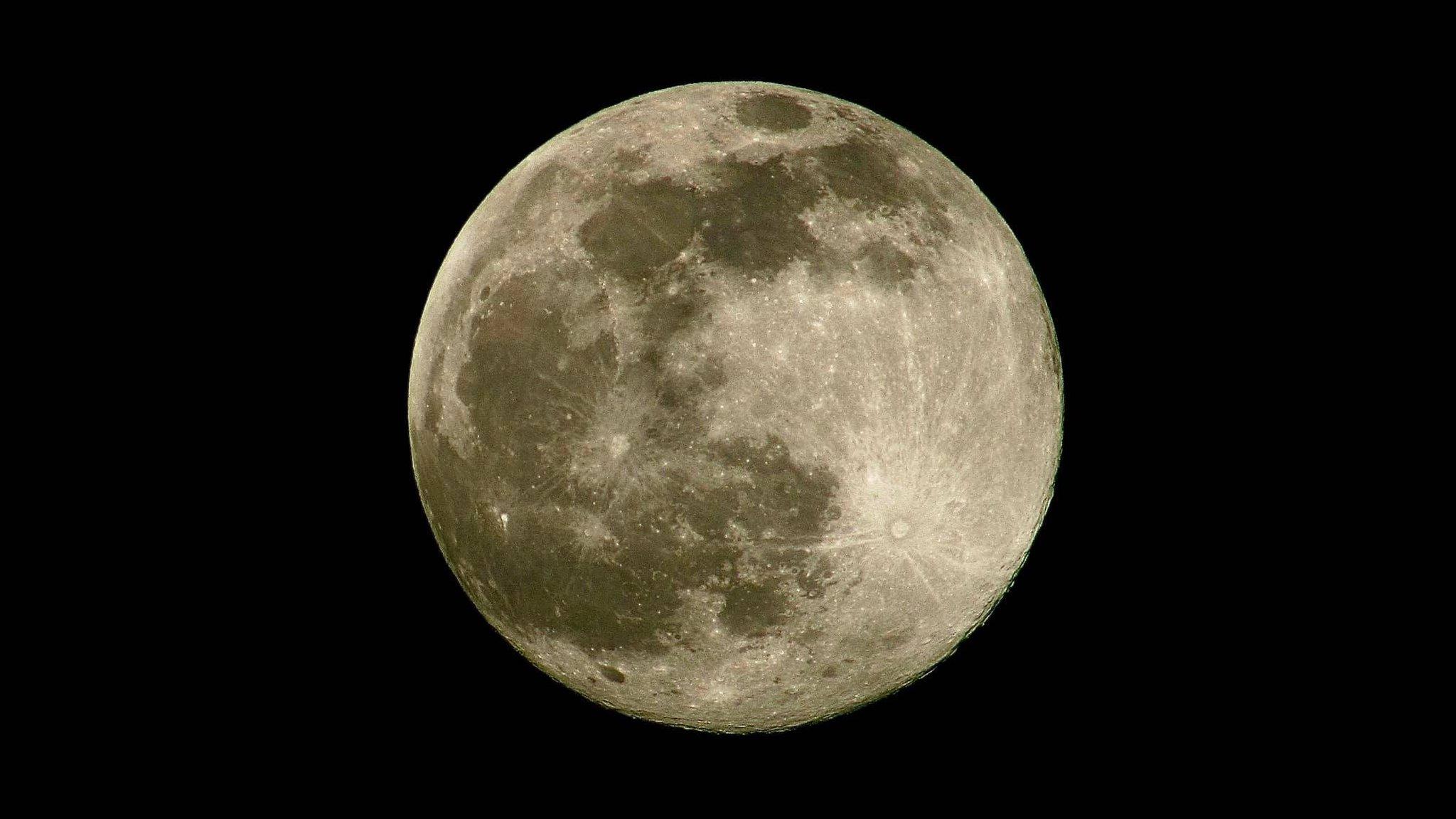 Worm Moon over Beeston, Nottinghamshire