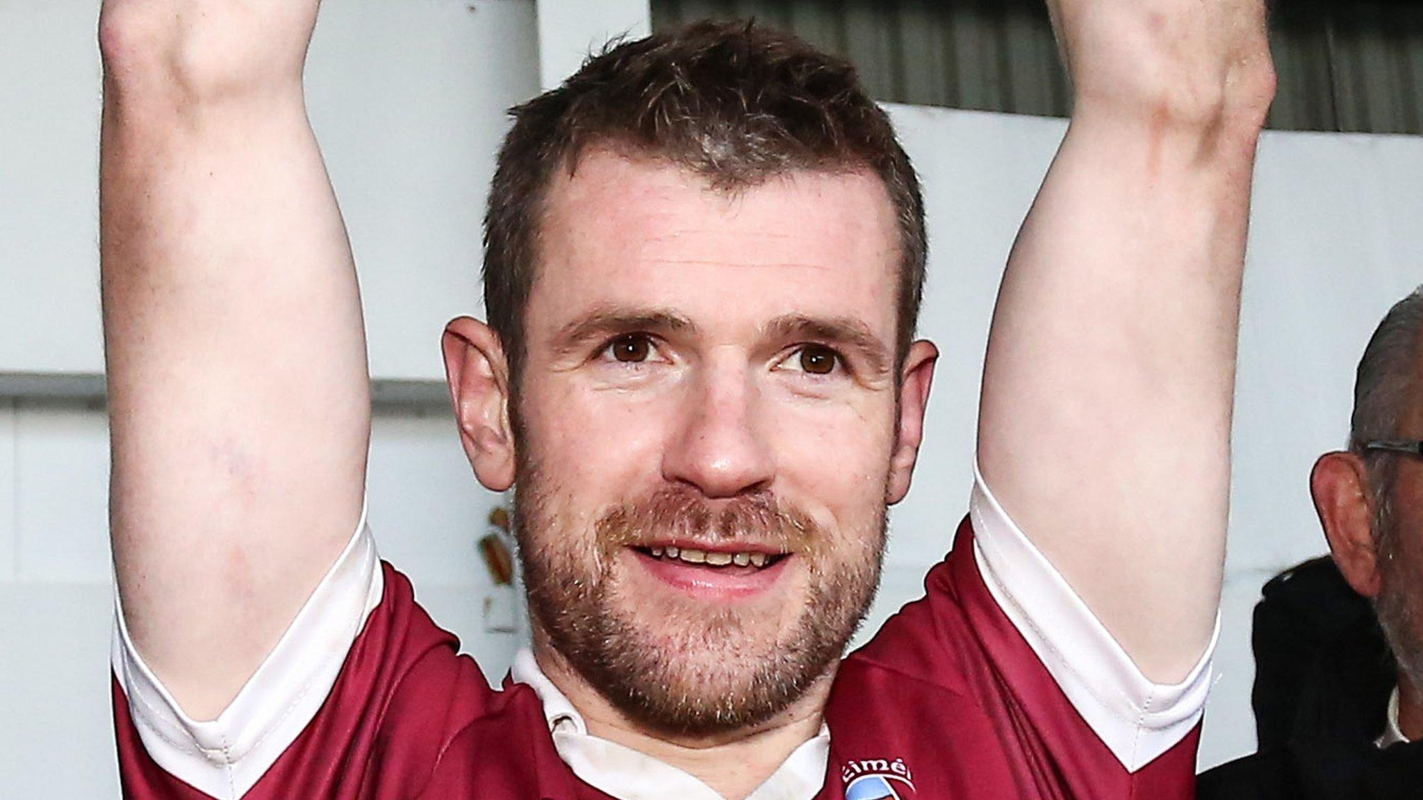 Francis McEldowney led Slaughtneil to victory over Derrygonnelly at Celtic Park