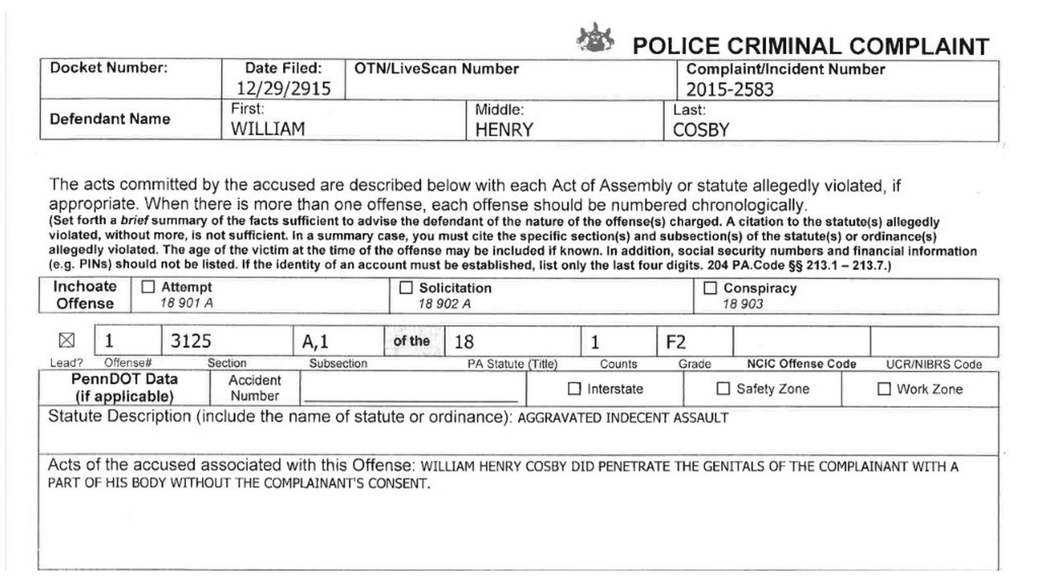 Criminal Complaint